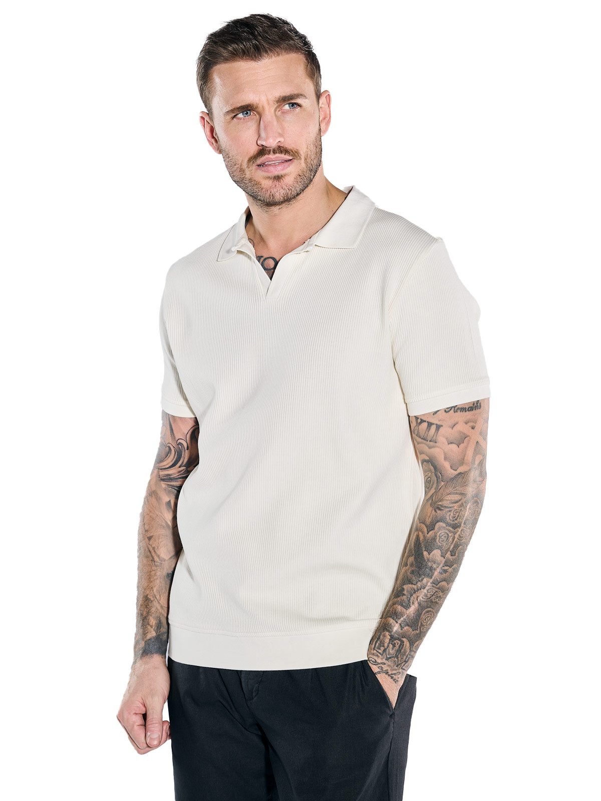 Poloshirt Herren Polo-Shirt uni, Braunbeige