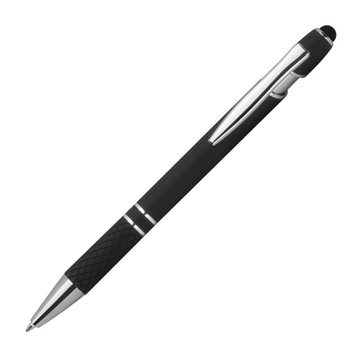 Livepac Office Kugelschreiber 10 Touchpen Kugelschreiber aus Metall / mit Muster / Farbe: schwarz