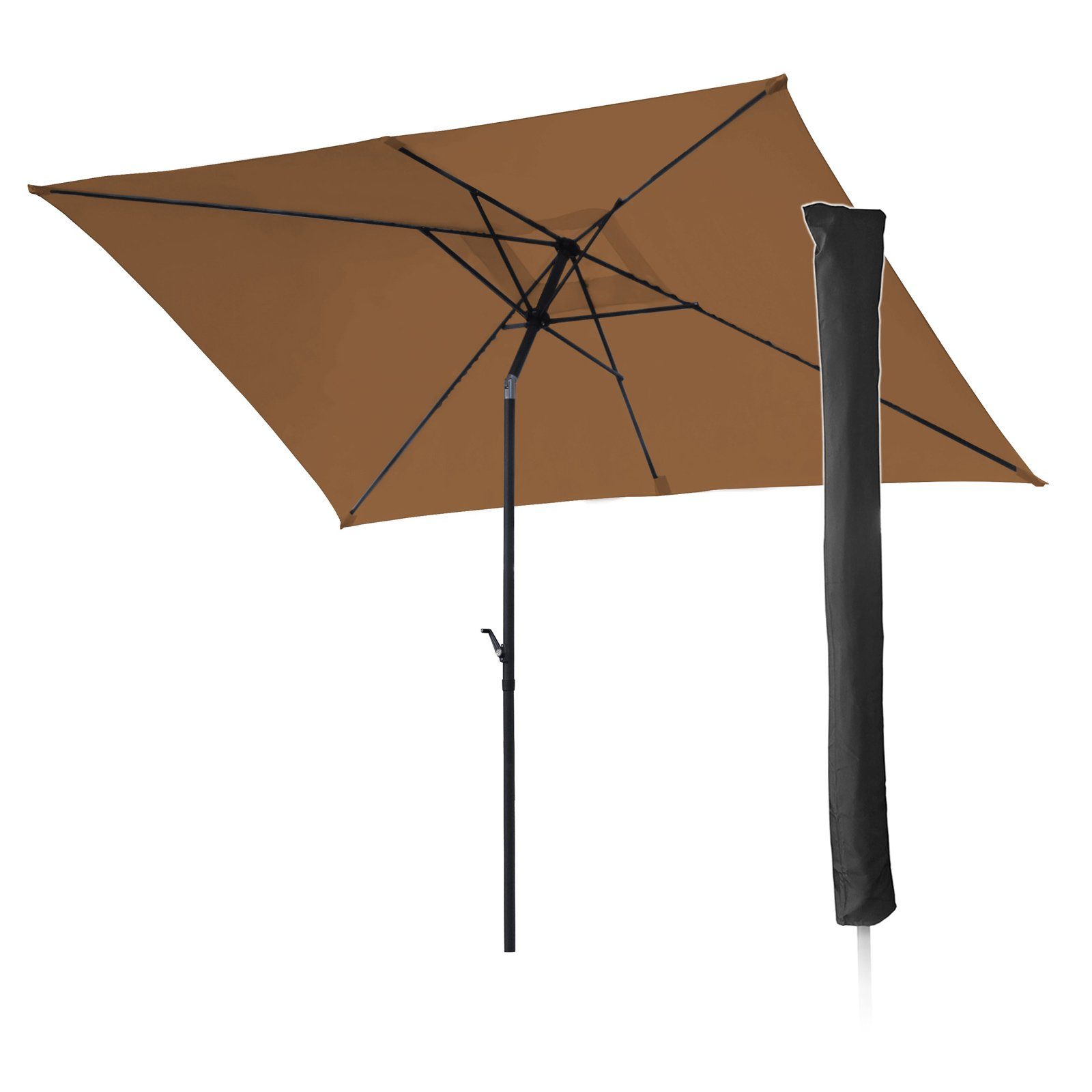 SVITA Sonnenschirm, Set, Set Sonnenschirm mit Schutzhülle, Set, mit Schutzhülle, Balkonschirm, Sonnenschutz, 3x2 m