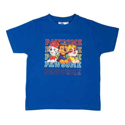 United Labels® T-Shirt Paw Patrol T-Shirt für Jungen – Pawsome kurzärmlig Blau