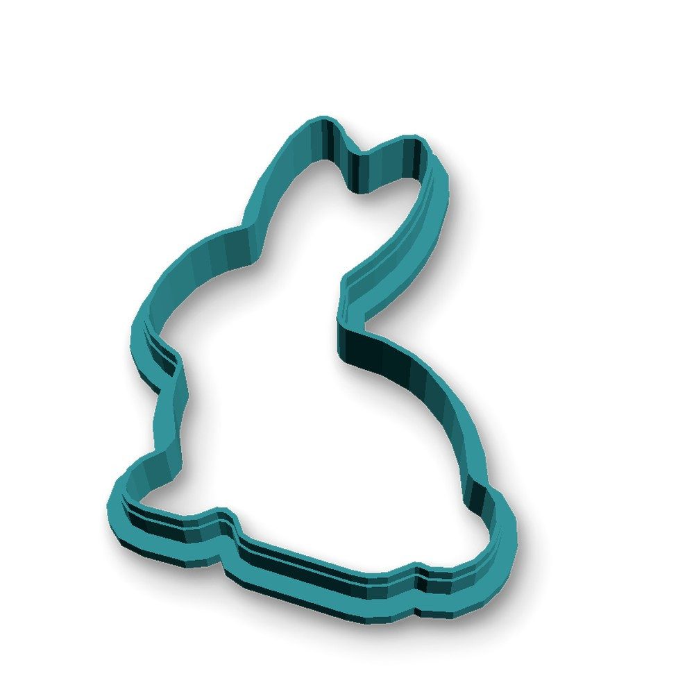 Ausstechform, Kunststoff, (Einzelteil, 1-St), Hase, PETG, 71 mm