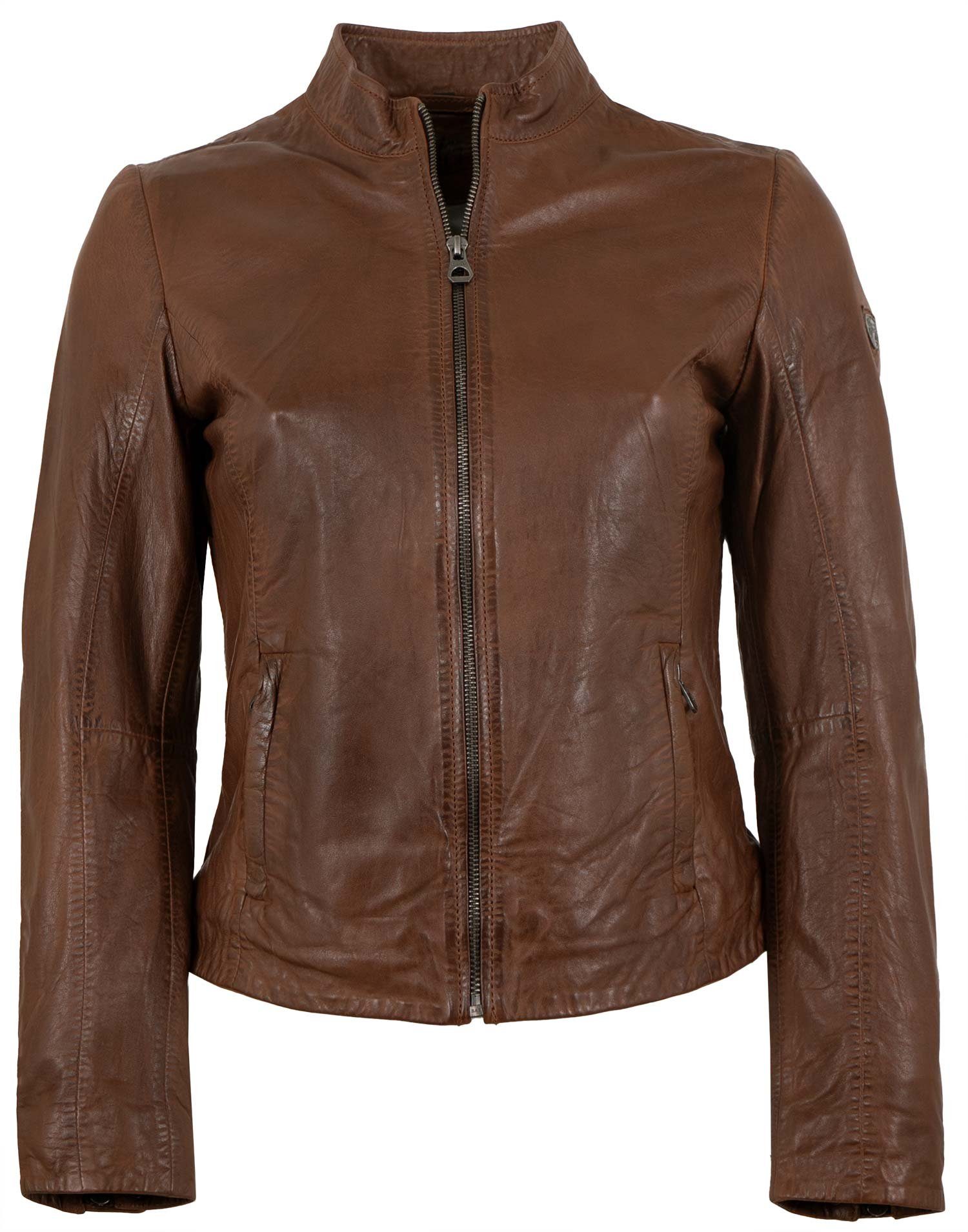 Gipsy Lederjacke GWChessy Lederjacke Lammnappa Damen cognac - Echtleder Gipsy dark