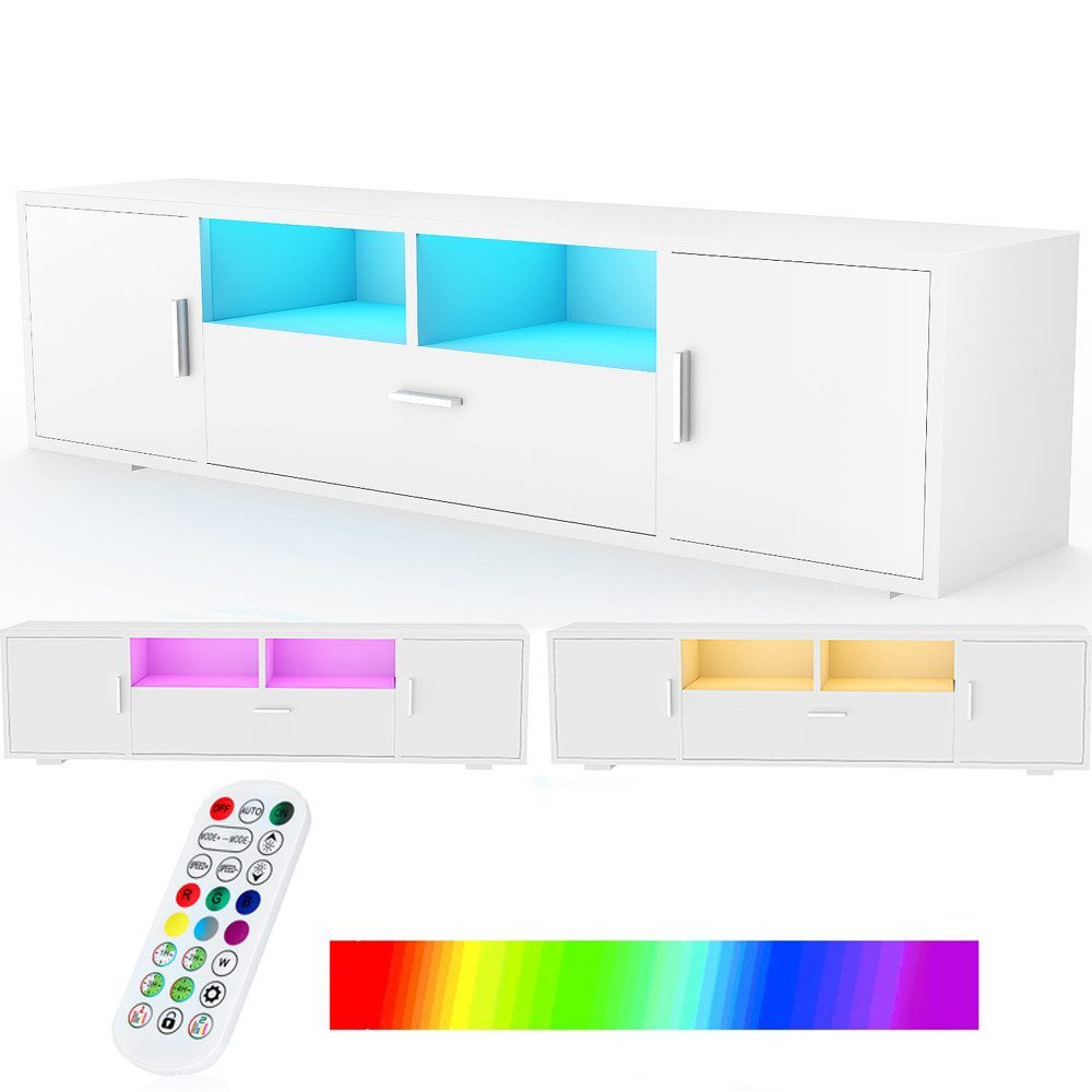 LOVONLIVE TV-Schrank Fernsehkommode, TV Board Hochglanz, günstig online kaufen