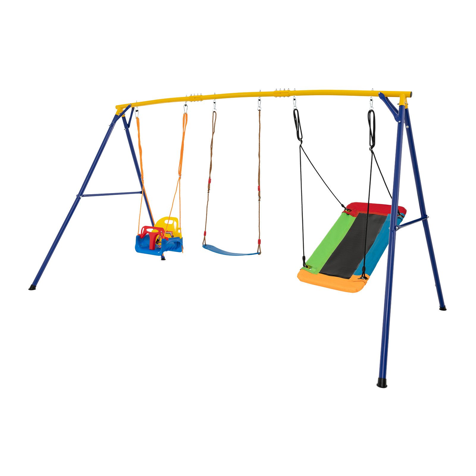 COSTWAY Schaukelgestell, (1-tlg), Schaukelgerüst mit Nestschaukel, Babyschaukel, Schaukelsitz