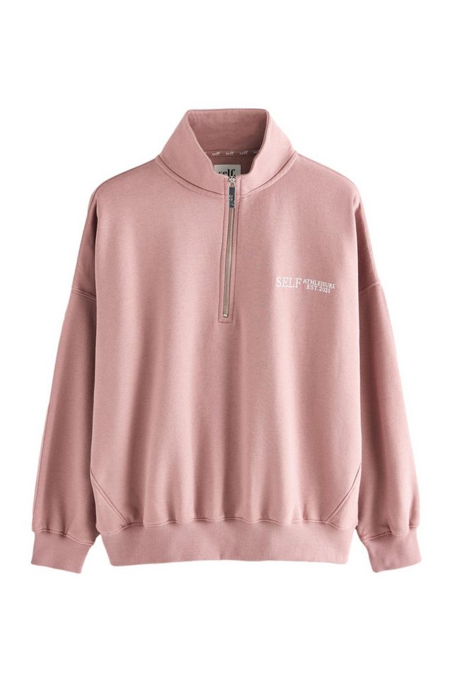 self Sweater Self. Sweatshirt mit halblangem Reißverschluss (1-tlg)