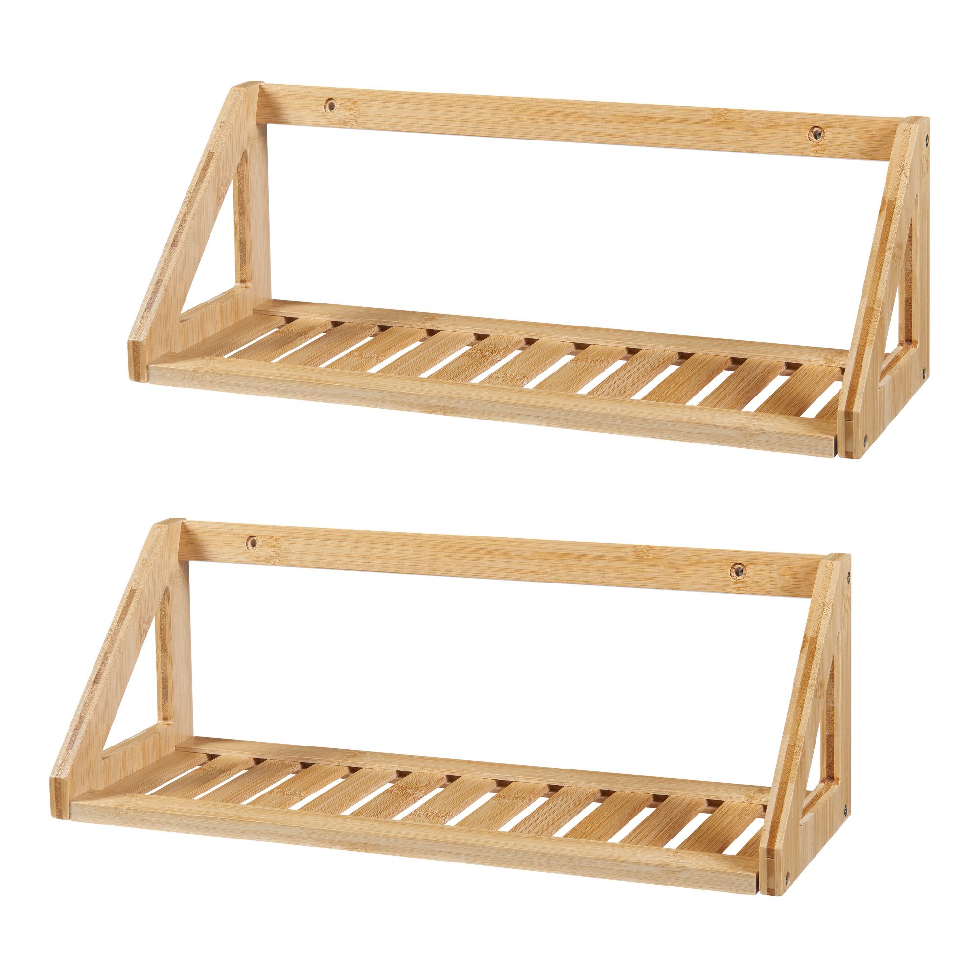 en.casa Wandregal, 2-tlg., »Gjerdrum« Bambus Regal-Set günstig online kaufen
