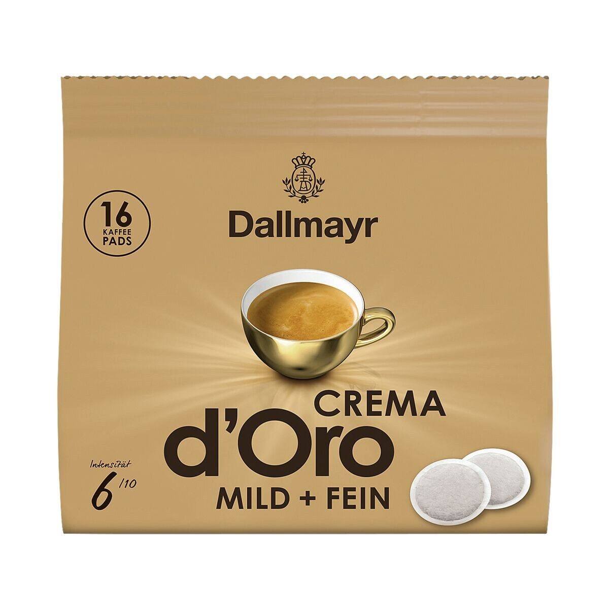 DALLMAYR Kaffee Crema d'Oro mild + fein, 16 Pads