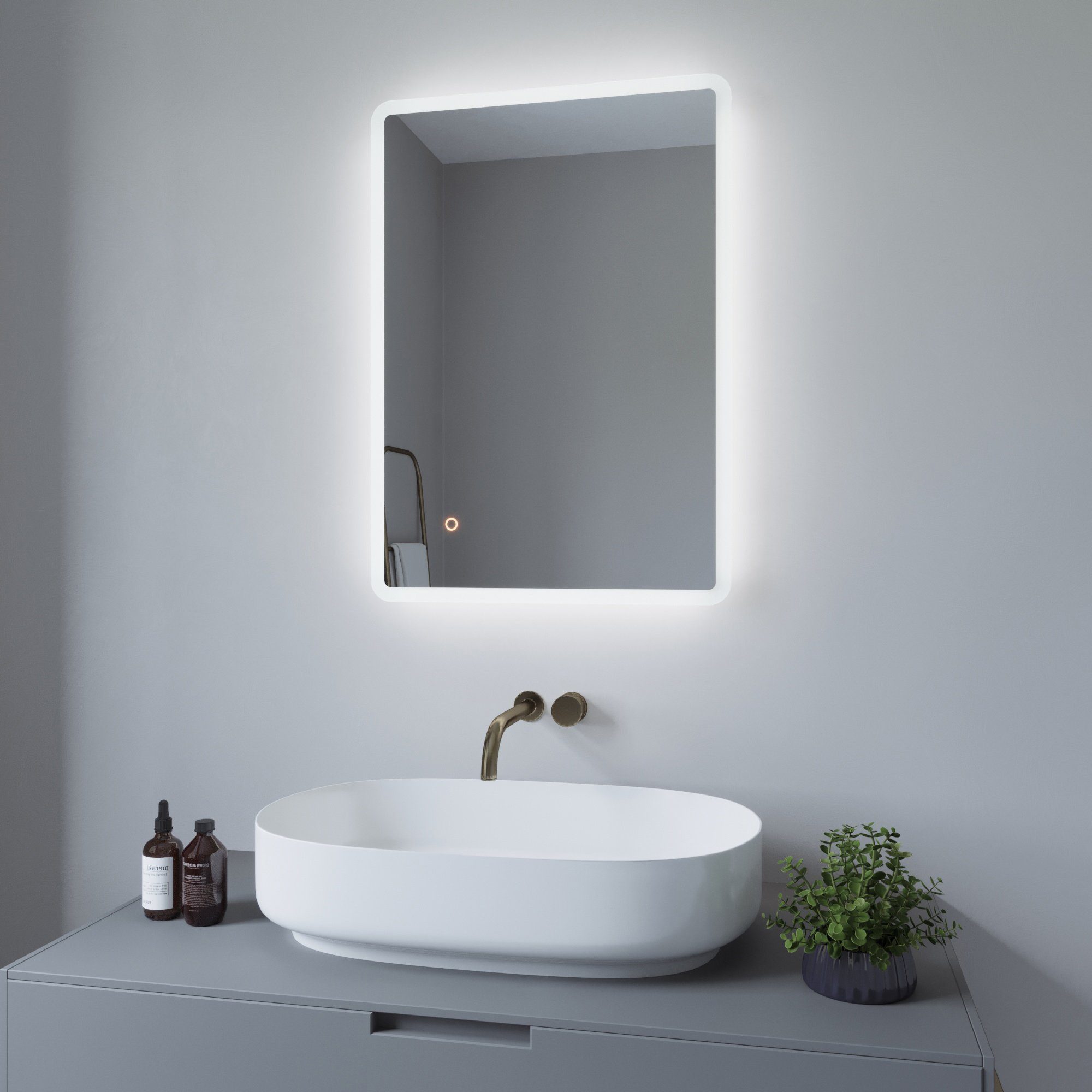 AQUALAVOS Badspiegel Led Badspiegel Touch Wandspiegel günstig online kaufen