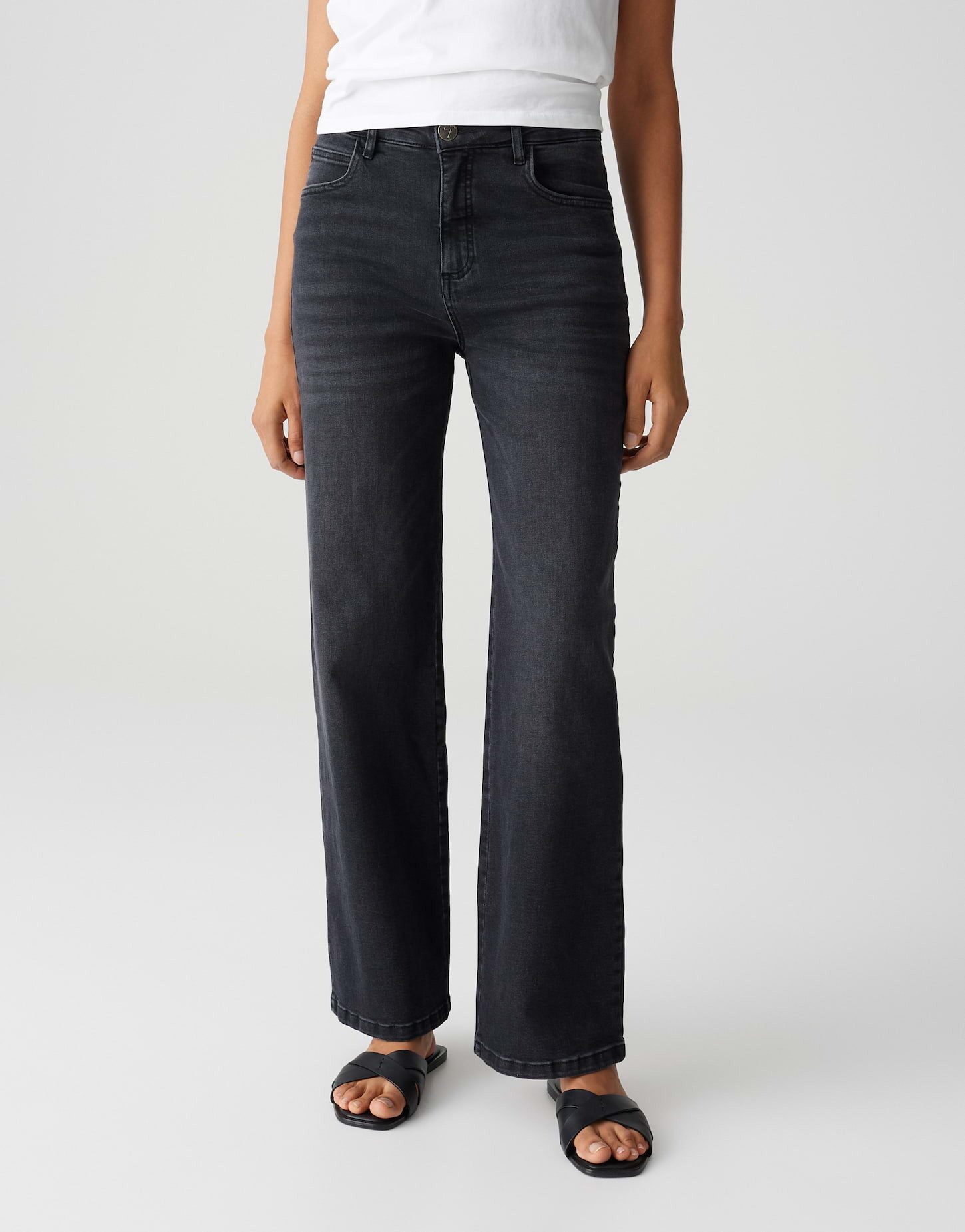 OPUS Weite Jeans Wide Leg Jeans MIVY High Rise mit Stretch-Anteil günstig online kaufen