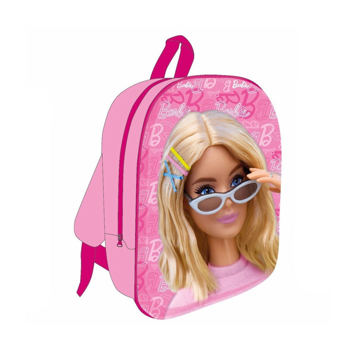 Barbie Kinderrucksack Barbie 3D Rucksack Kinder – Icon Tasche 30cm Rosa (1-tlg)