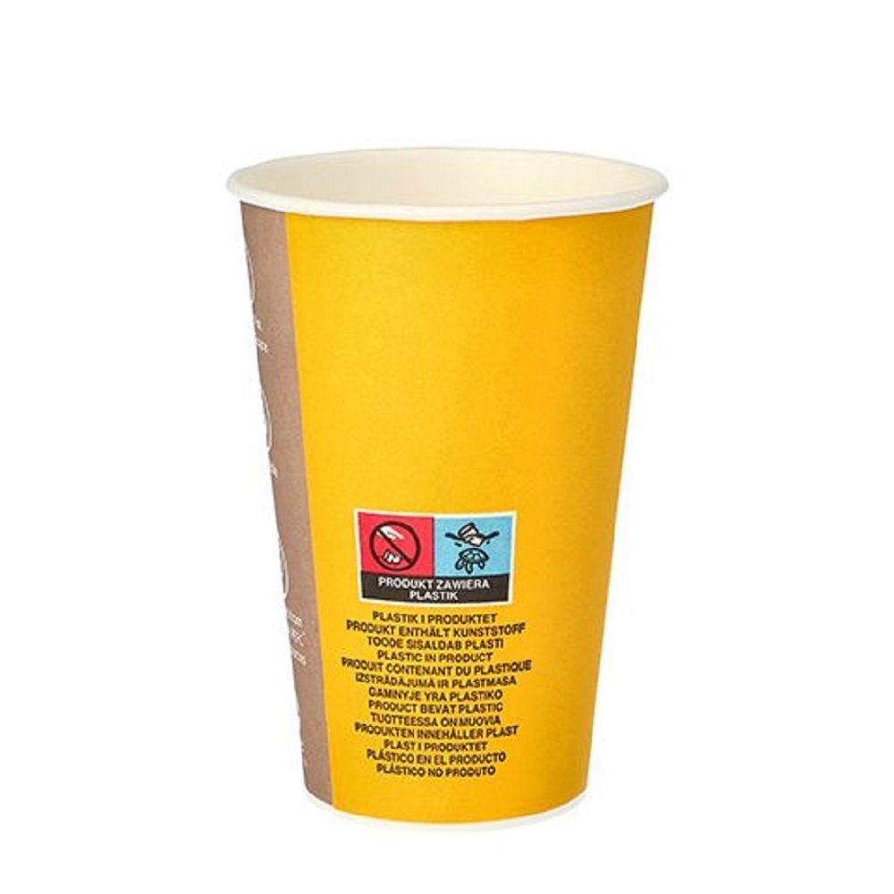 PAPSTAR Pappbecher 0,3l, Coffee-to-go-Becher Heißgetränke "To-Go" PE-Beschichtung Kaffeebecher 50 Pappe, Starpak für