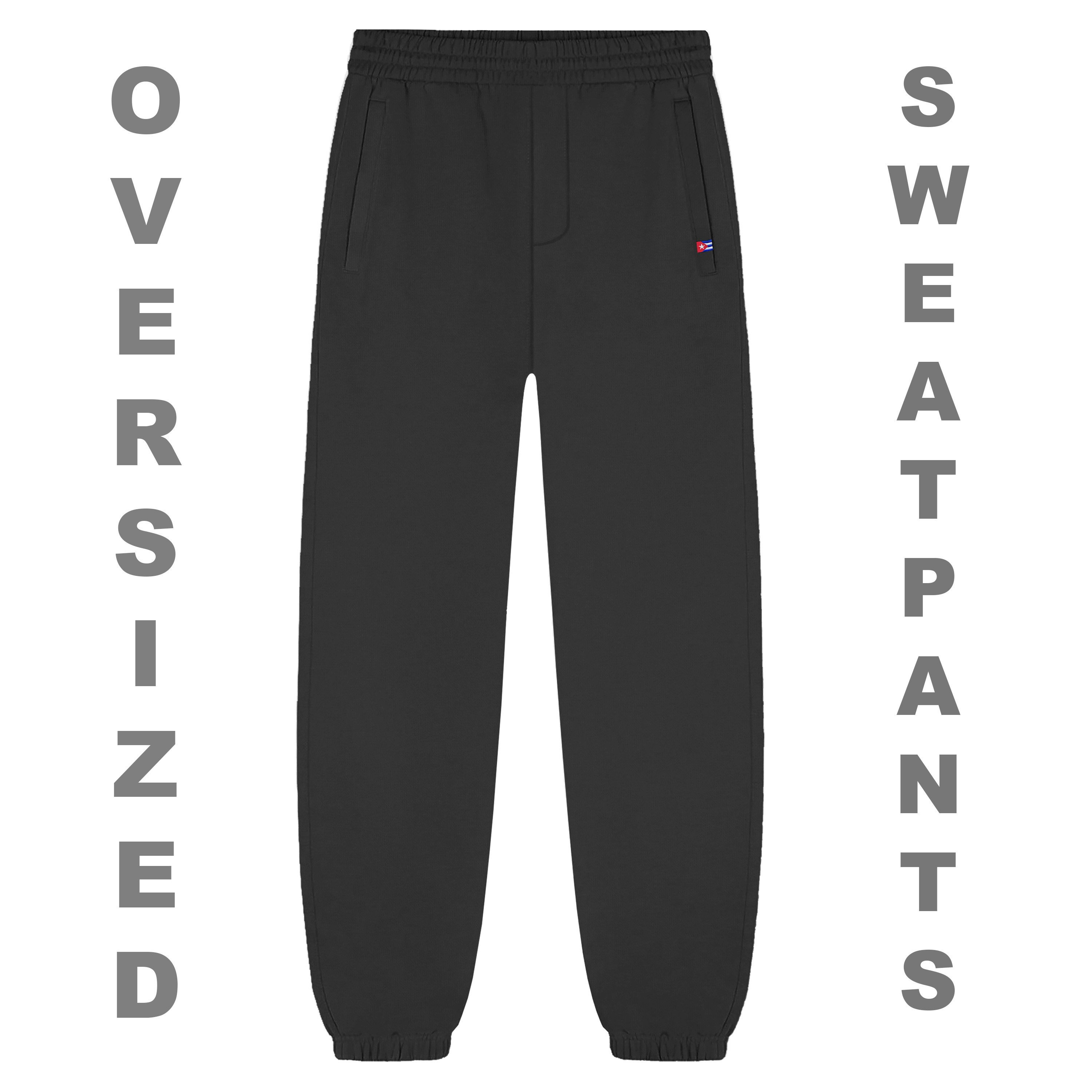 CUBAIANS Jogginghose Caonao Herren Baggy Pant Hose Freizeit Loose Fit Sweat mit Bündchen Elastischer Bund mit Tunnelzug