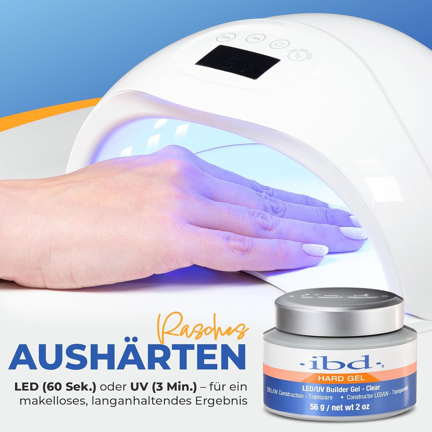 IBD UV-Gel IBD LED/UV Builder Gel Clear Premium Nagelaufbau 56 g