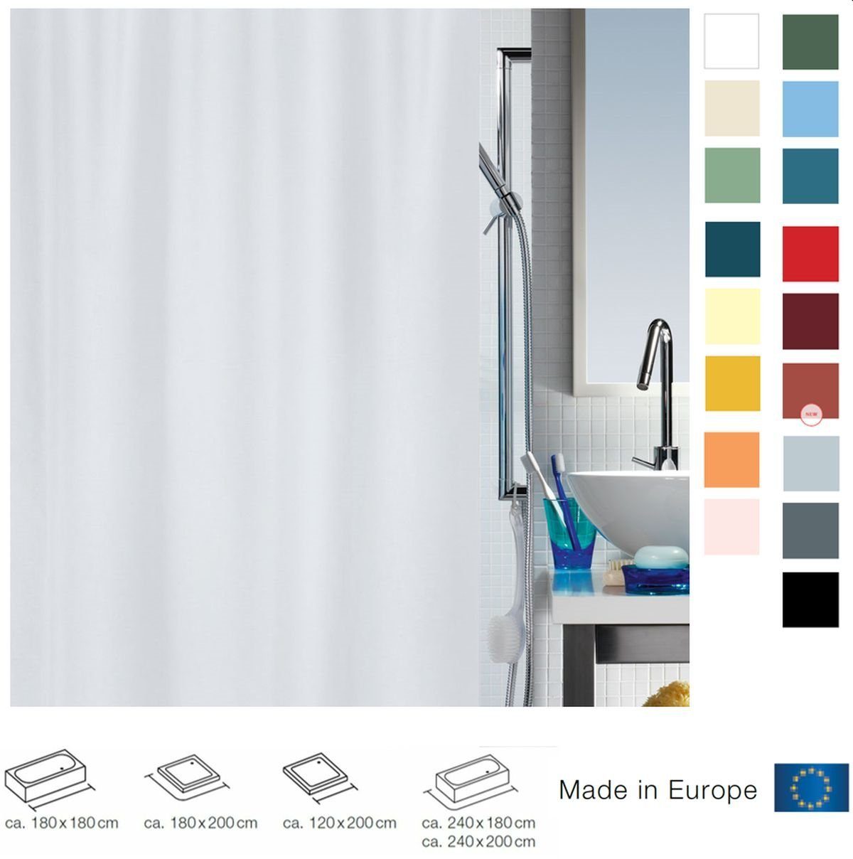 spirella Duschvorhang PRIMO Breite 120 cm, günstig online kaufen