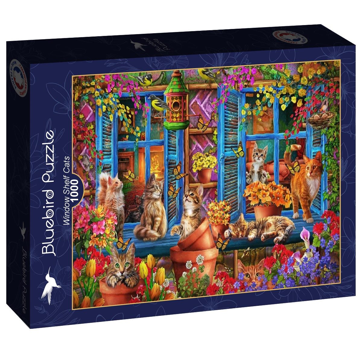 Bluebird Puzzle Puzzle Katzen auf der Fensterbank, Puzzleteile günstig online kaufen