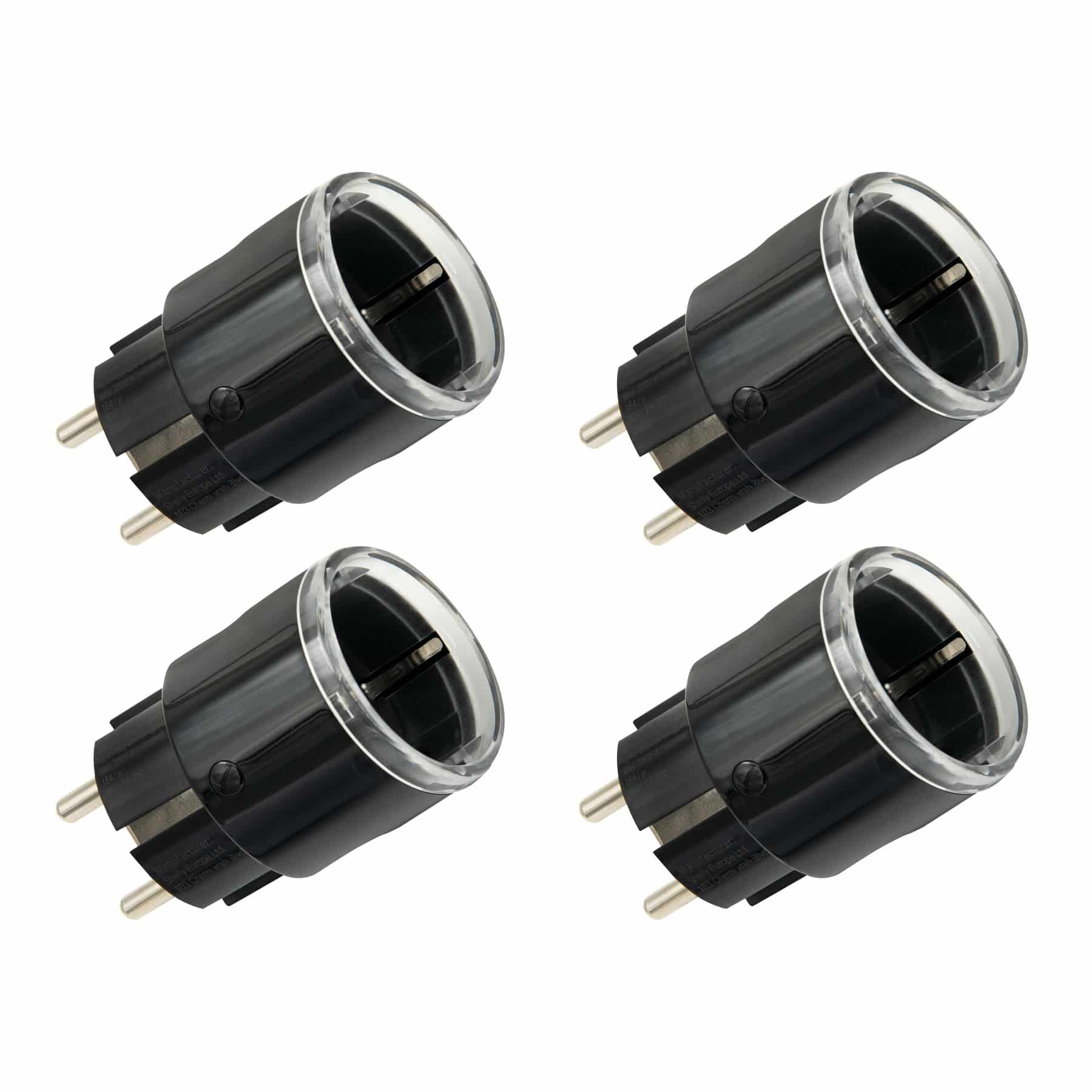 Shelly WLAN-Steckdose SHELLY WLAN-Steckdose Plug S Gen3, Matter, schwarz, 4 Stück