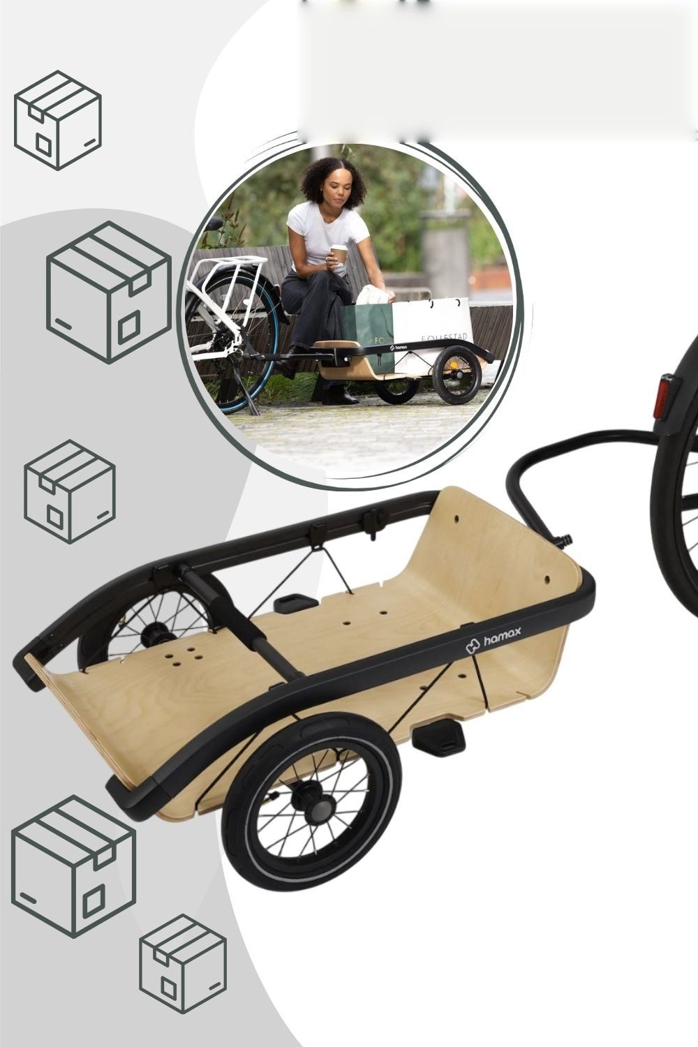 Hamax Fahrradlastenanhänger Venture+ Cargo / Transport-Anhänger