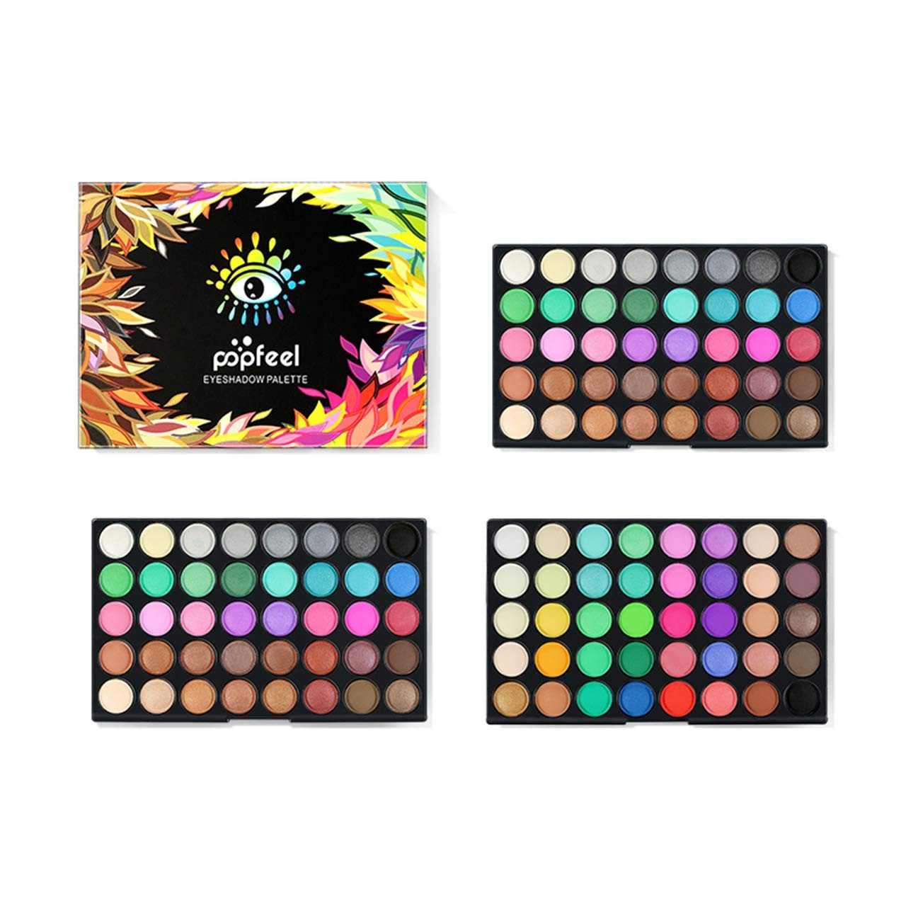 KINSI Lidschatten-Palette Makeup, 120 Farben Lidschattenpalette, Bühnenschminke, Cosplay, Perlglanzmatter, mehrfarbiger Lidschatten, für Anfänger und Profis