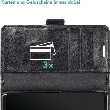 Pazzimo Handyhülle Pazzimo 2in1 Booklet + Cover Smart Case Tasche Etui Hülle für Samsung Galaxy S9/S9+ 14,73 cm (5,8 Zoll), Farbe Schwarz, geeignet für Samsung Galaxy S9
