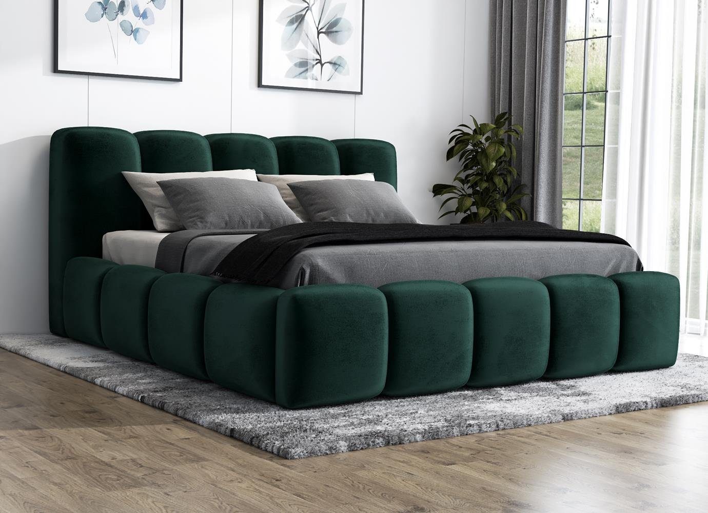 A&J MöbelLand GmbH Polsterbett Polsterbett SONIC mit Matratze und ...