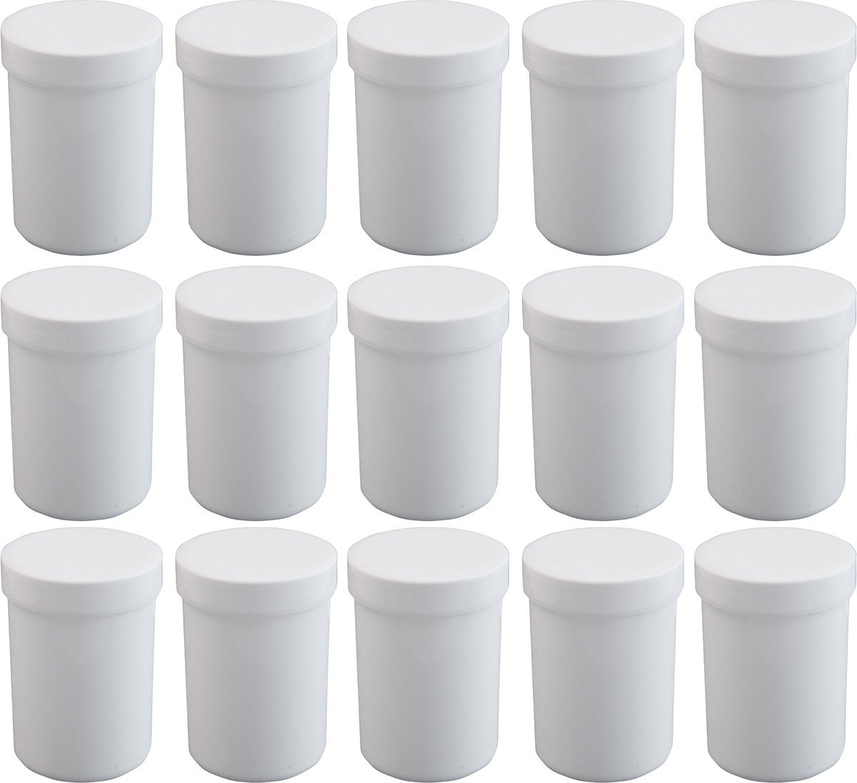 Doserie Kuhn Dose für Salben, Cremes oder Kleinigkeiten (Füllvolumen 75 ml (hoch), Höhe 65 mm, 15 St., Salbendosen mit passenden Deckeln), Cremedose, Schraubdose