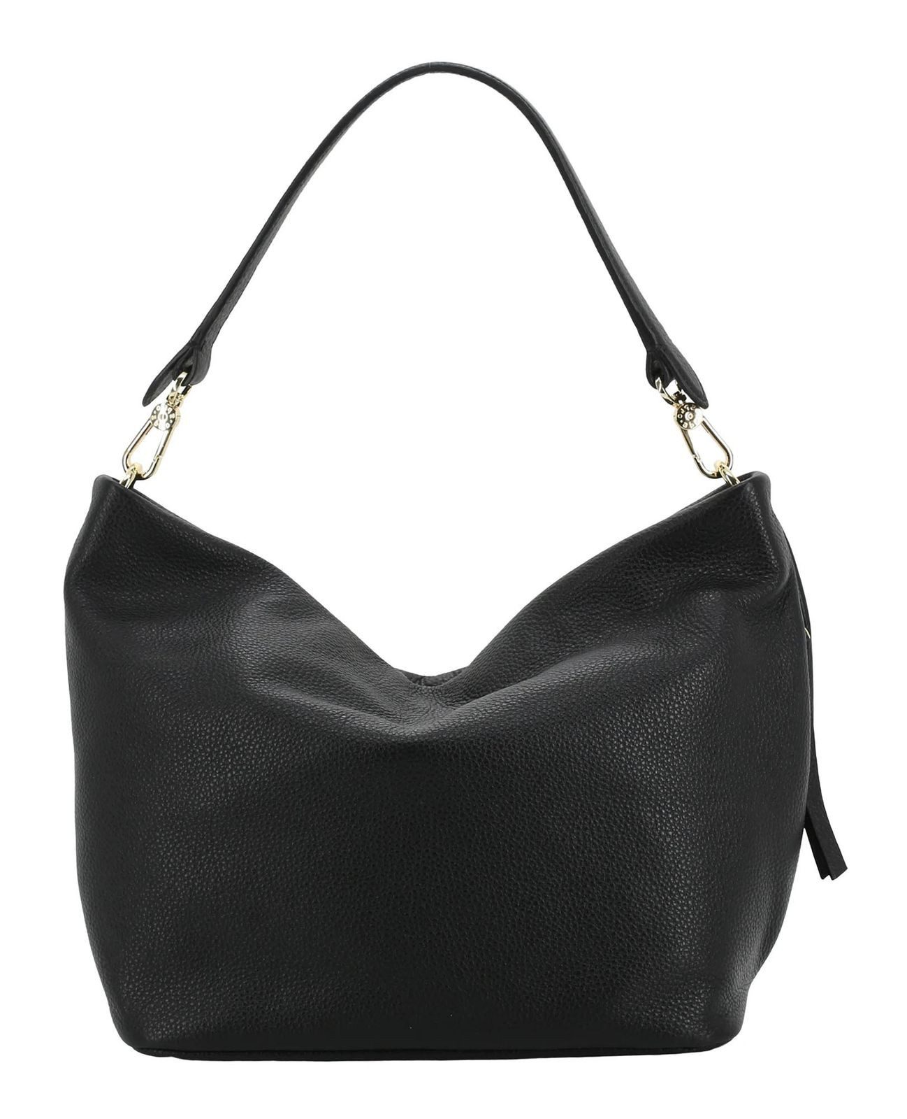 Abro Schultertasche Ebony Big Shoulder Bag, aus echtem Leder