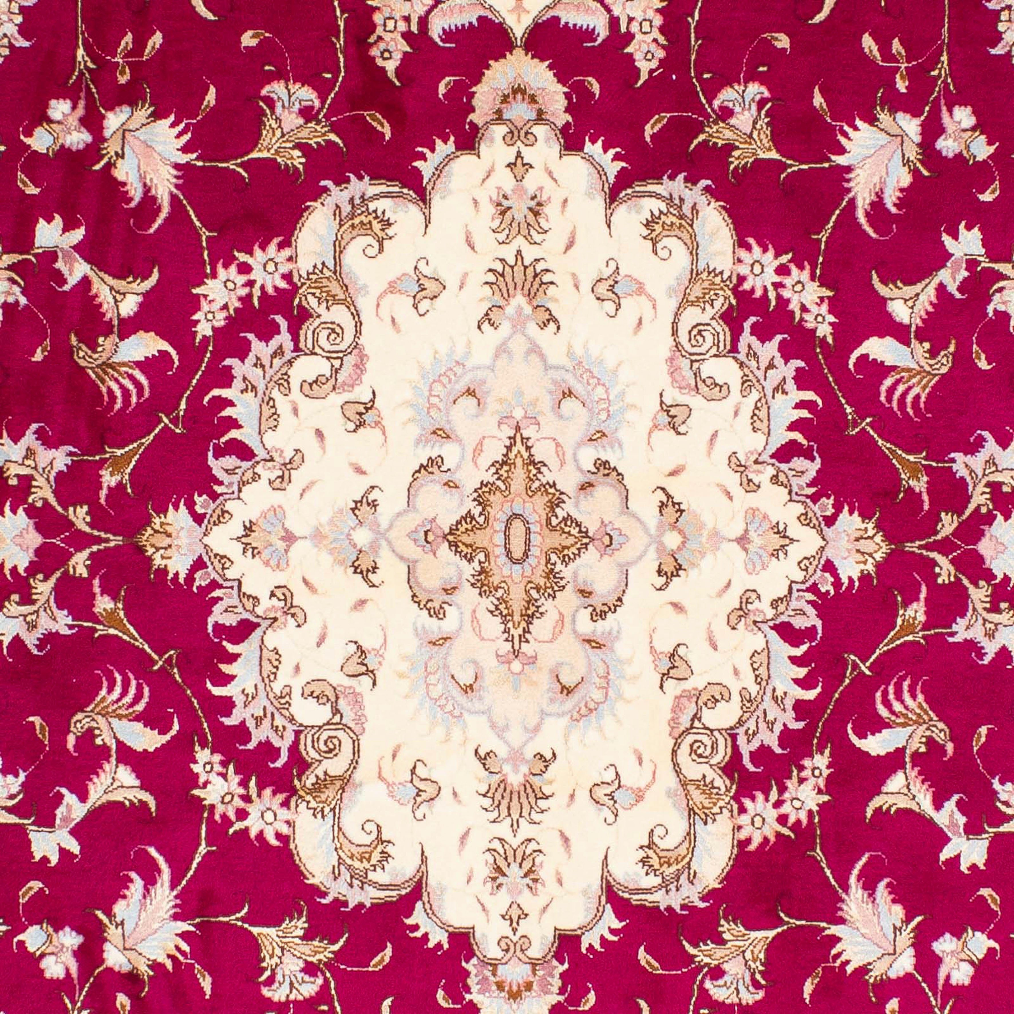 Orientteppich Perser - Täbriz - mm, Einzelstück morgenland, Zertifikat x Höhe: rot, cm 242 Royal 7 - mit 168 Handgeknüpft, rechteckig, - Wohnzimmer