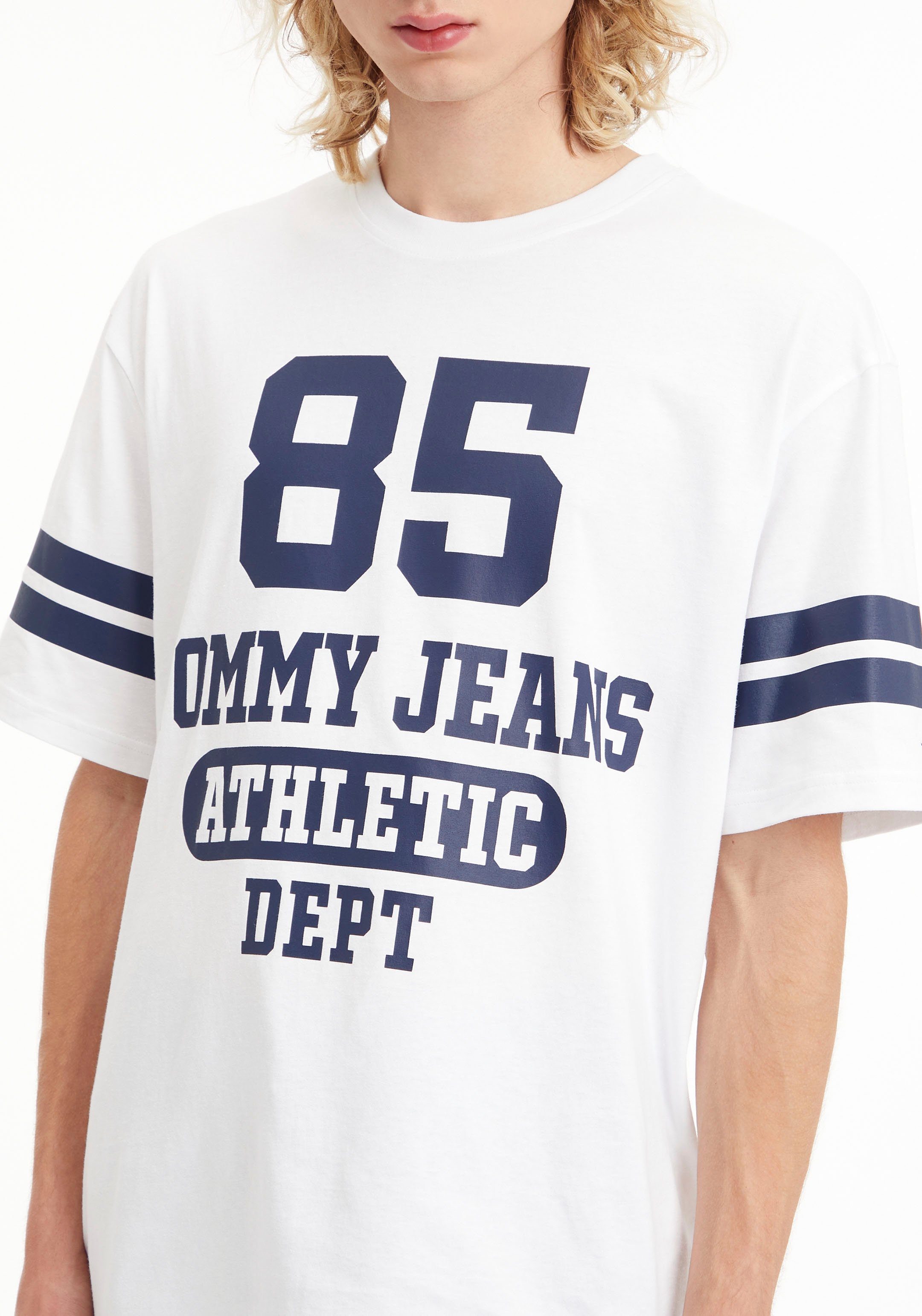Tommy Jeans T-Shirt TJM LOGO SKATER COLLEGE 85 White