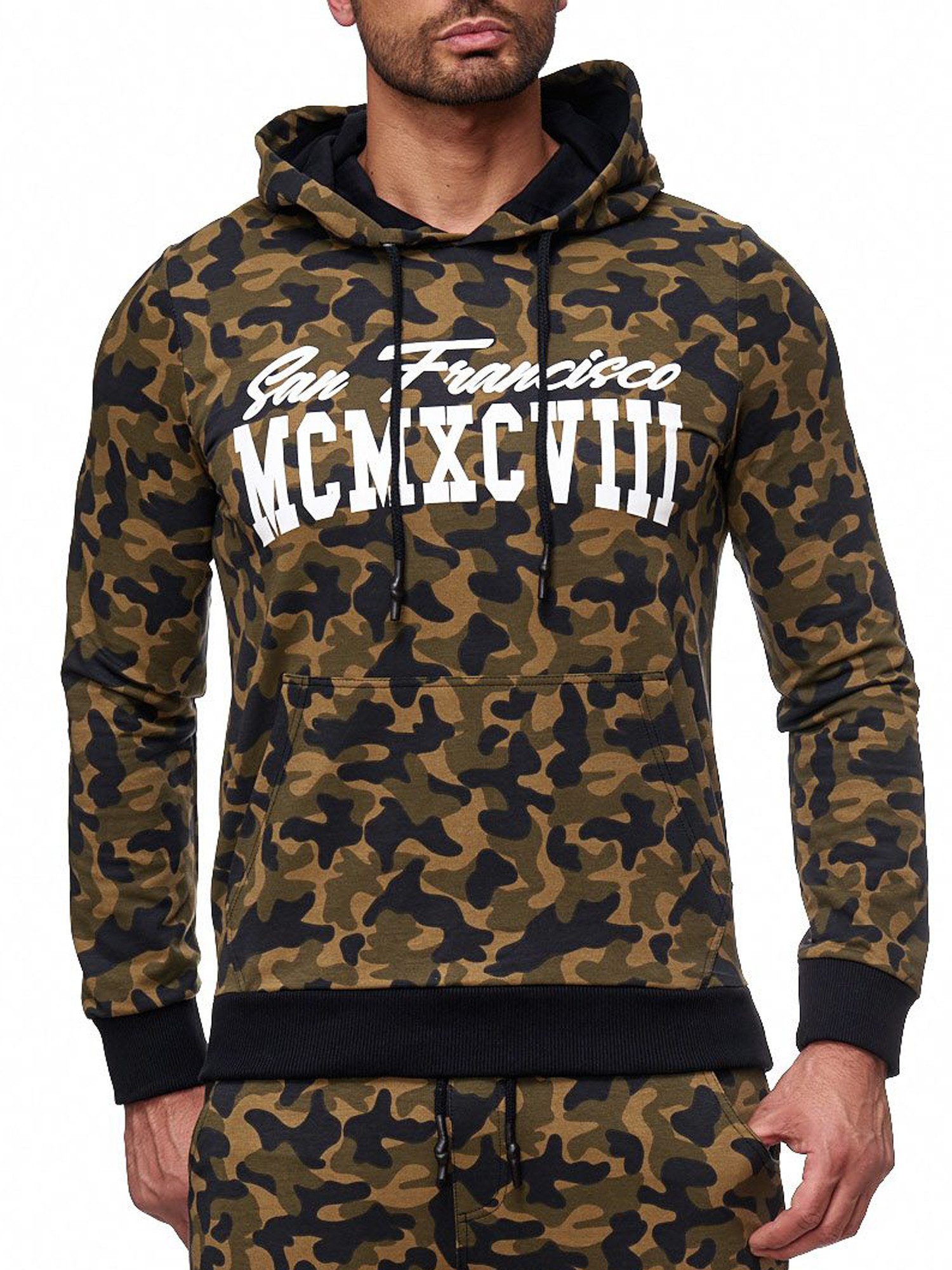 RedBridge Hoodie im Camouflage-Look - Hoodie mit Schriftzug