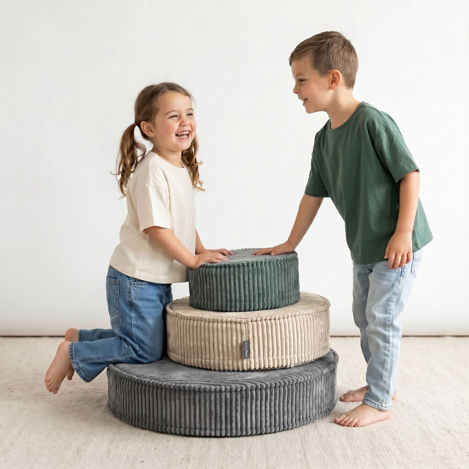 Klappmatratze KM-PF-FLOW-SML, KiddyMoon, (Set mit 3 Schaumstoffmodulen), Made in Europe
