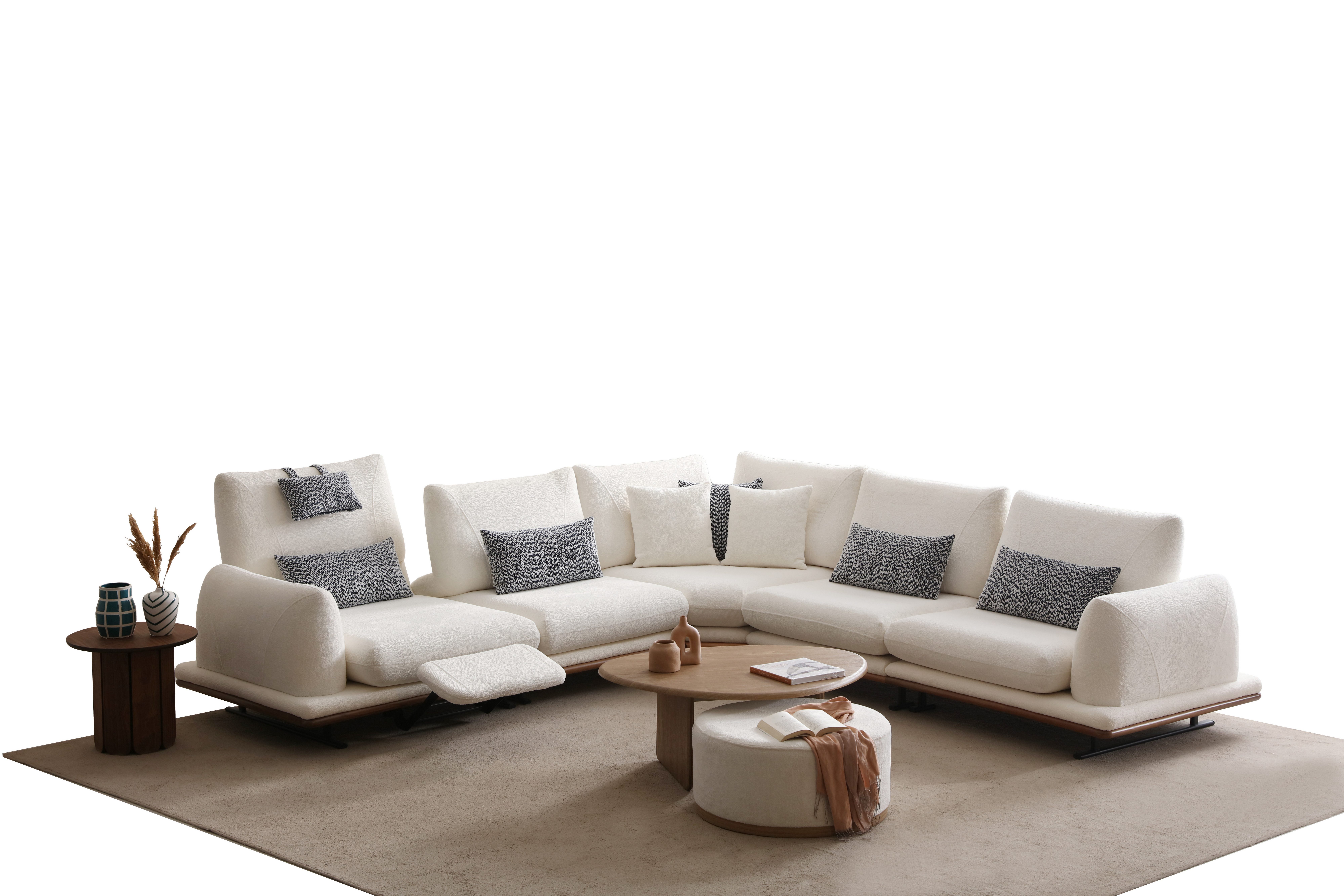 JulietHome Ecksofa Soho, Ecksofa, Integrierte Fußablage und verstellbarer Rücken