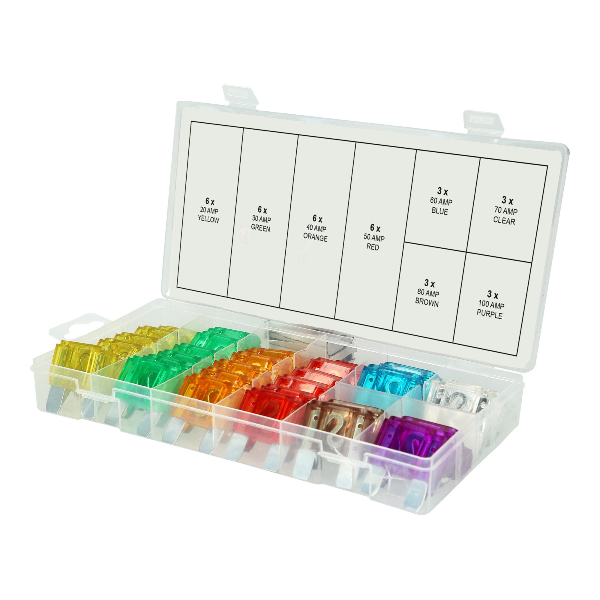 KS Tools Zubehör-Set KS Tools Sortiment Kfz-Sicherungen,20-100A, 36-tlg.