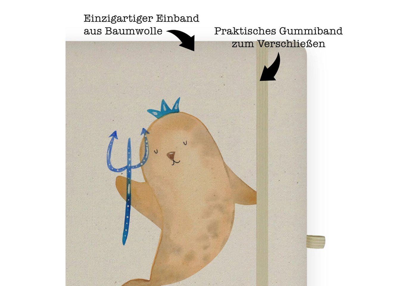 Thumbnail - Mr. & Mrs. Panda Notizbuch Sternzeichen Wassermann - Transparent - Geschenk, DIN A4 Notizbuch, A Mr. & Mrs. Panda, Kreat...