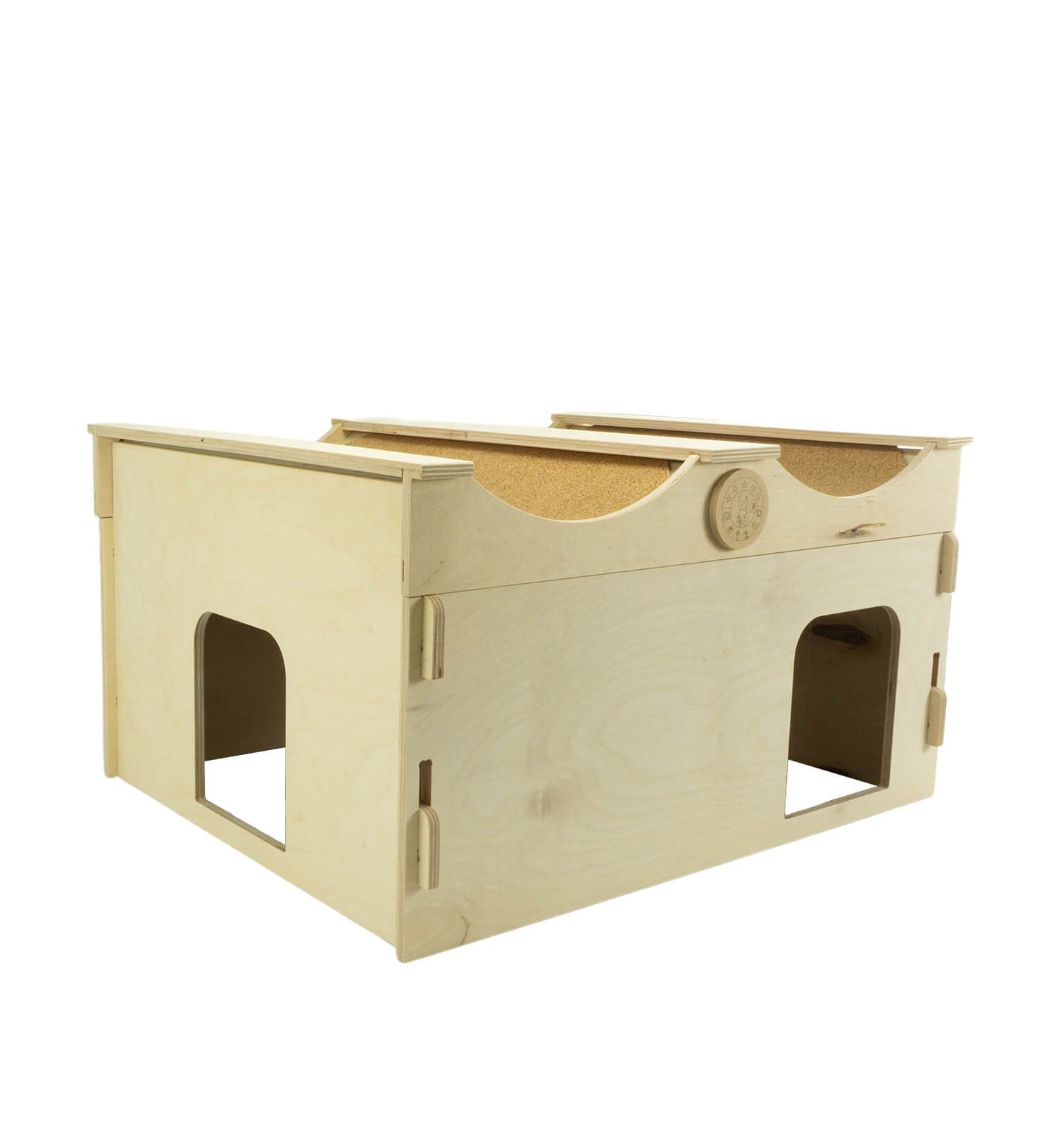 Getzoo Nagerhaus Kaninchenhaus Daisy (58x48x32cm) mit austauschbarem Korkdach