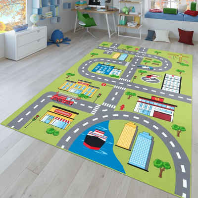 Kinderteppich Kinderteppich Spielteppich Für Kinderzimmer Mit Straßen-Muster, TT Home, rechteckig, Höhe: 9 mm