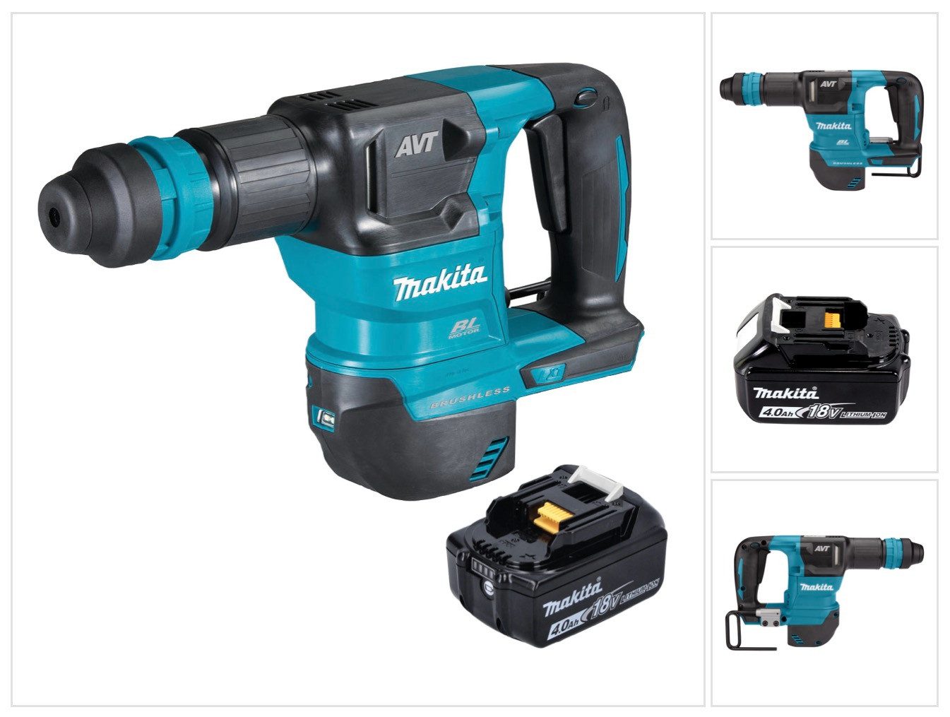 Makita Akku-Meißelhammer DHK 180 M1 Akku Meißelhammer 18 V 3,1 J SDS Plus Brushless + 1x Akku
