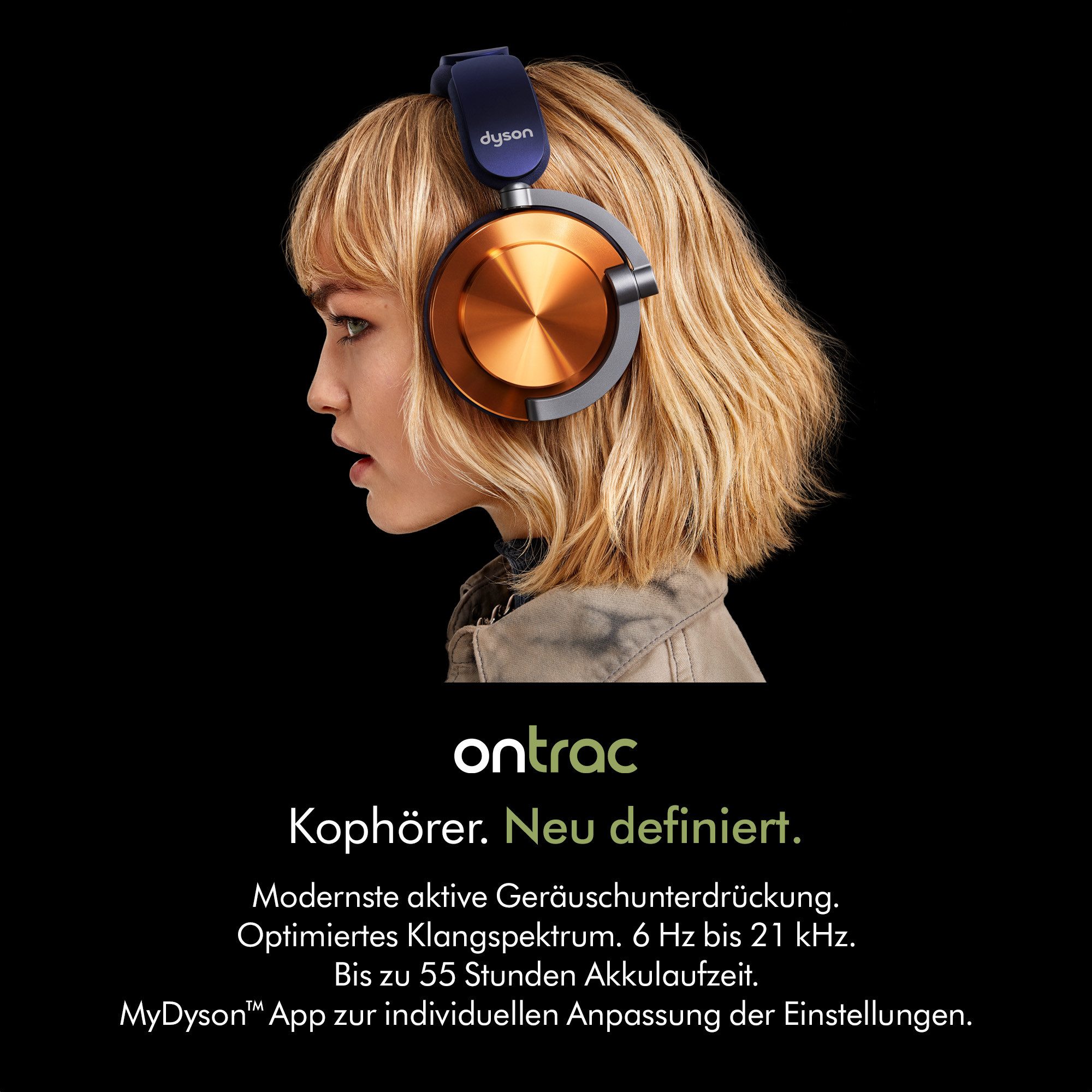 DYSON OnTrac™ Over-Ear-Kopfhörer (Geräuschisolierung, Transparenzmodus, Bluetooth, Integriertes Mikrofon zum telefonieren und Geräuschunterdrückung)