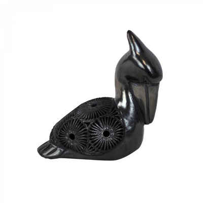 mitienda Dekoobjekt Handgemachte Dekofigur aus Mexiko Pelikan schwarz