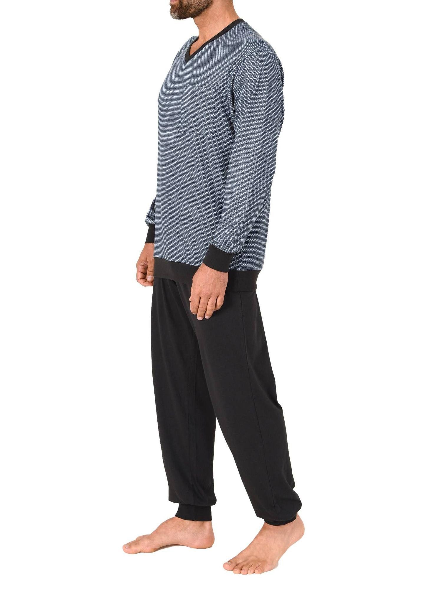 Normann Pyjama Normann Herren Schlafanzug langarm mit Bündchen - auch in Üb günstig online kaufen