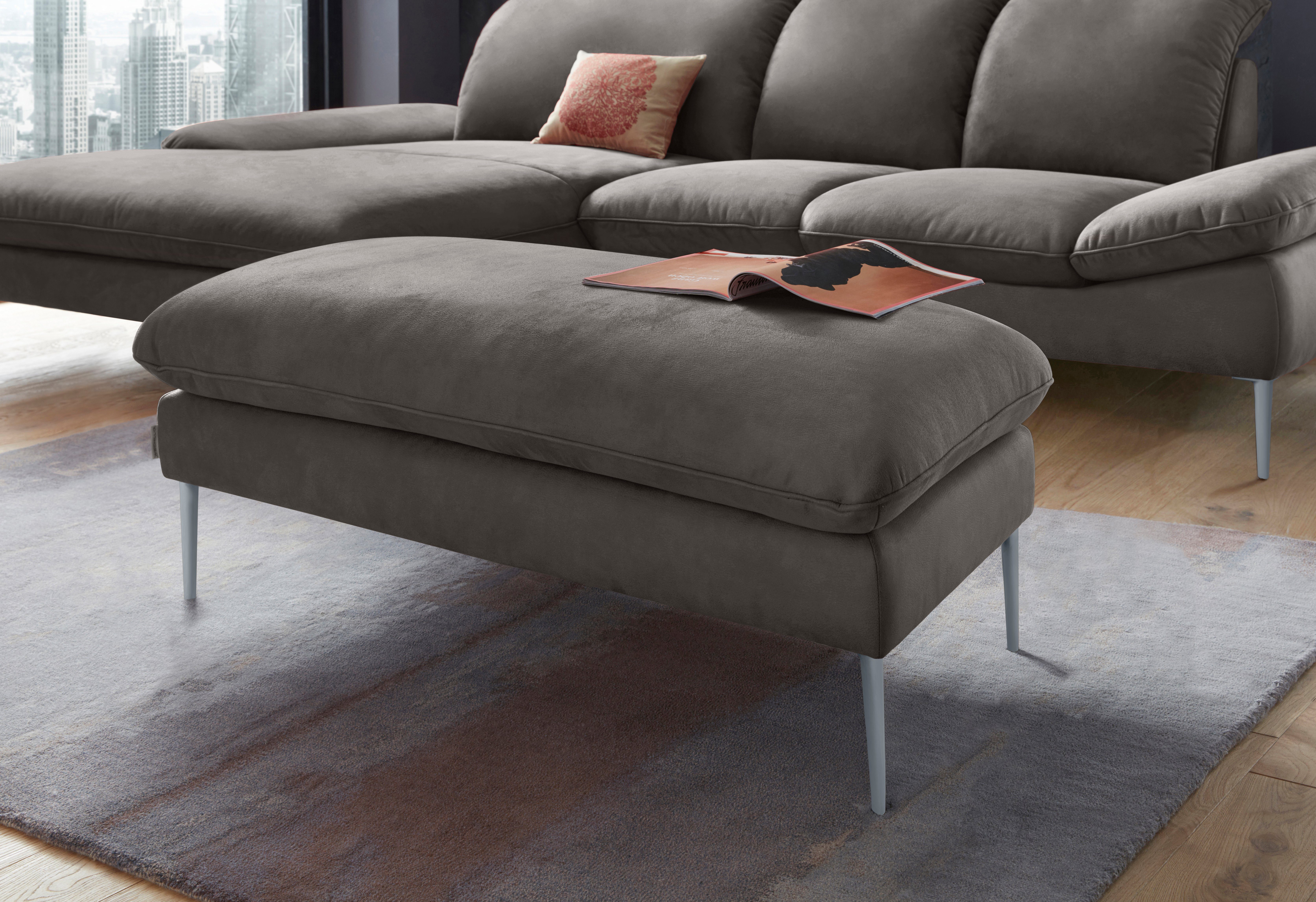 W.SCHILLIG Hocker enjoy&MORE, Füße silber matt, Breite 106 cm