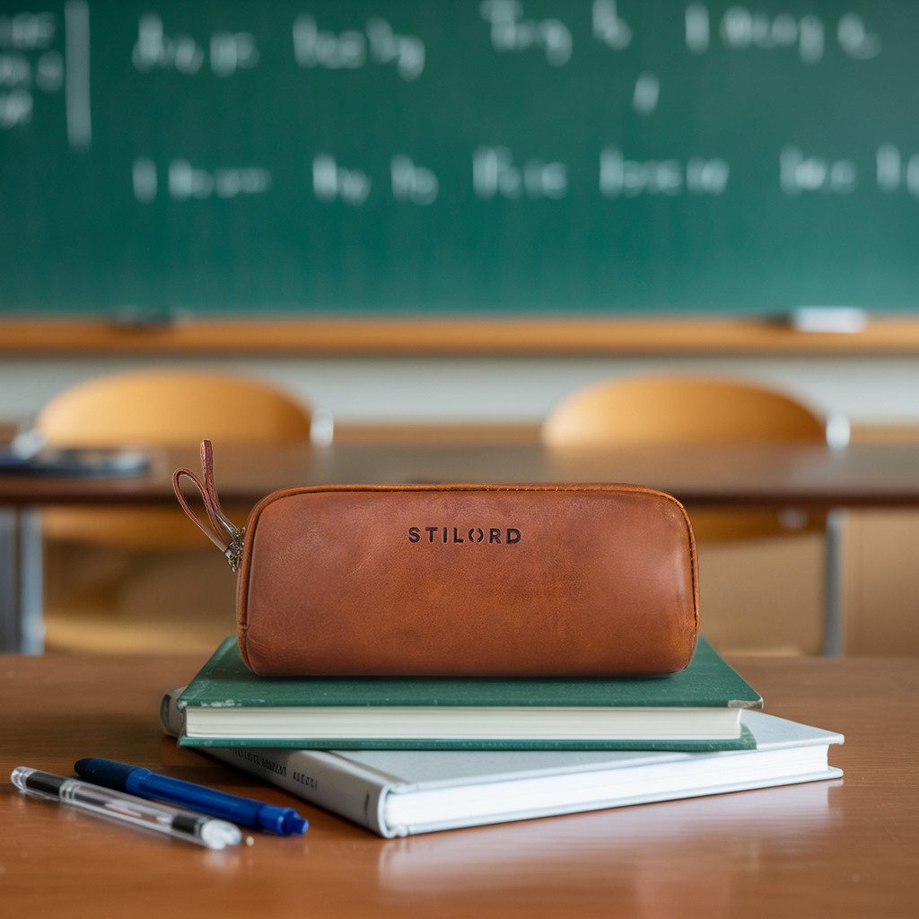 STILORD Etui "Dale" Großes Leder Federmäppchen im Vintage Stil für Schule,Uni, Büro