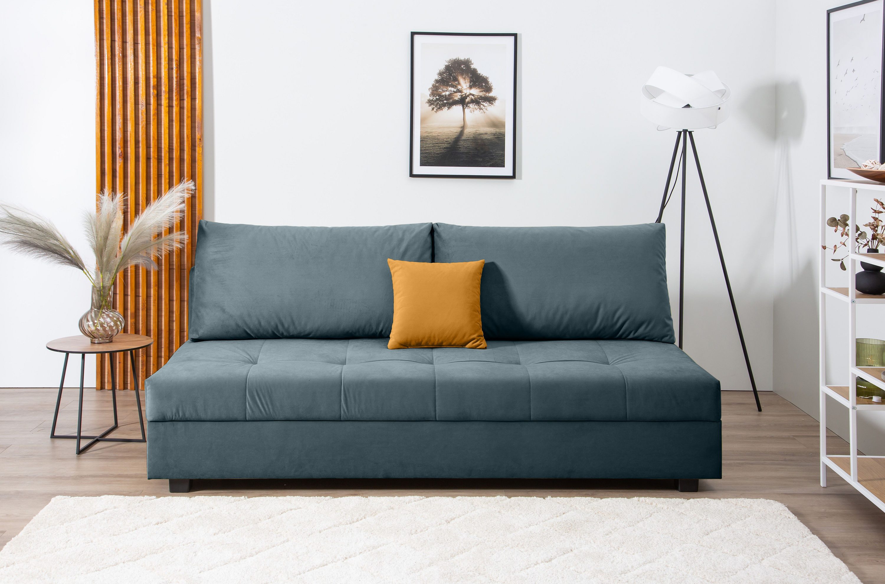 COLLECTION AB Schlafsofa Daria, B: 194 cm, Liegel. 147x194 cm, Schlaffunktion, Bettkasten & 1 Zierkissen, Federkern