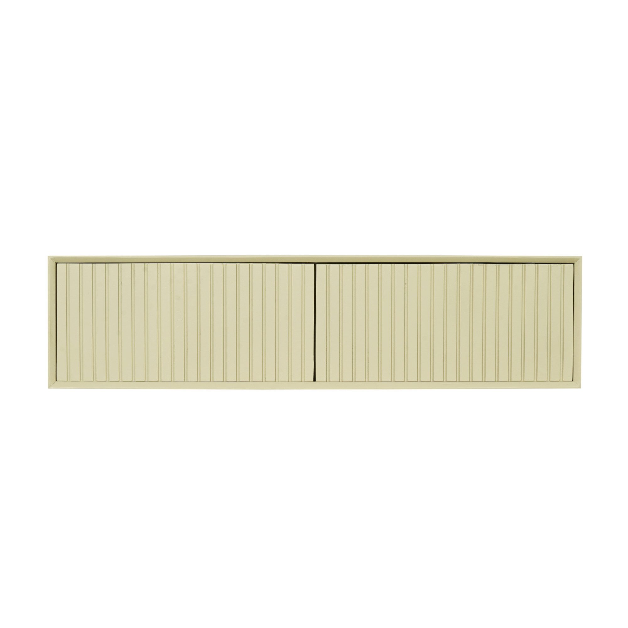 Villa Möbel TV-Board (Packung, 1 St., 1 St. TV Möbel), Mangoholz Sand, Lamellendesign, schwebend mit Pushfunktion