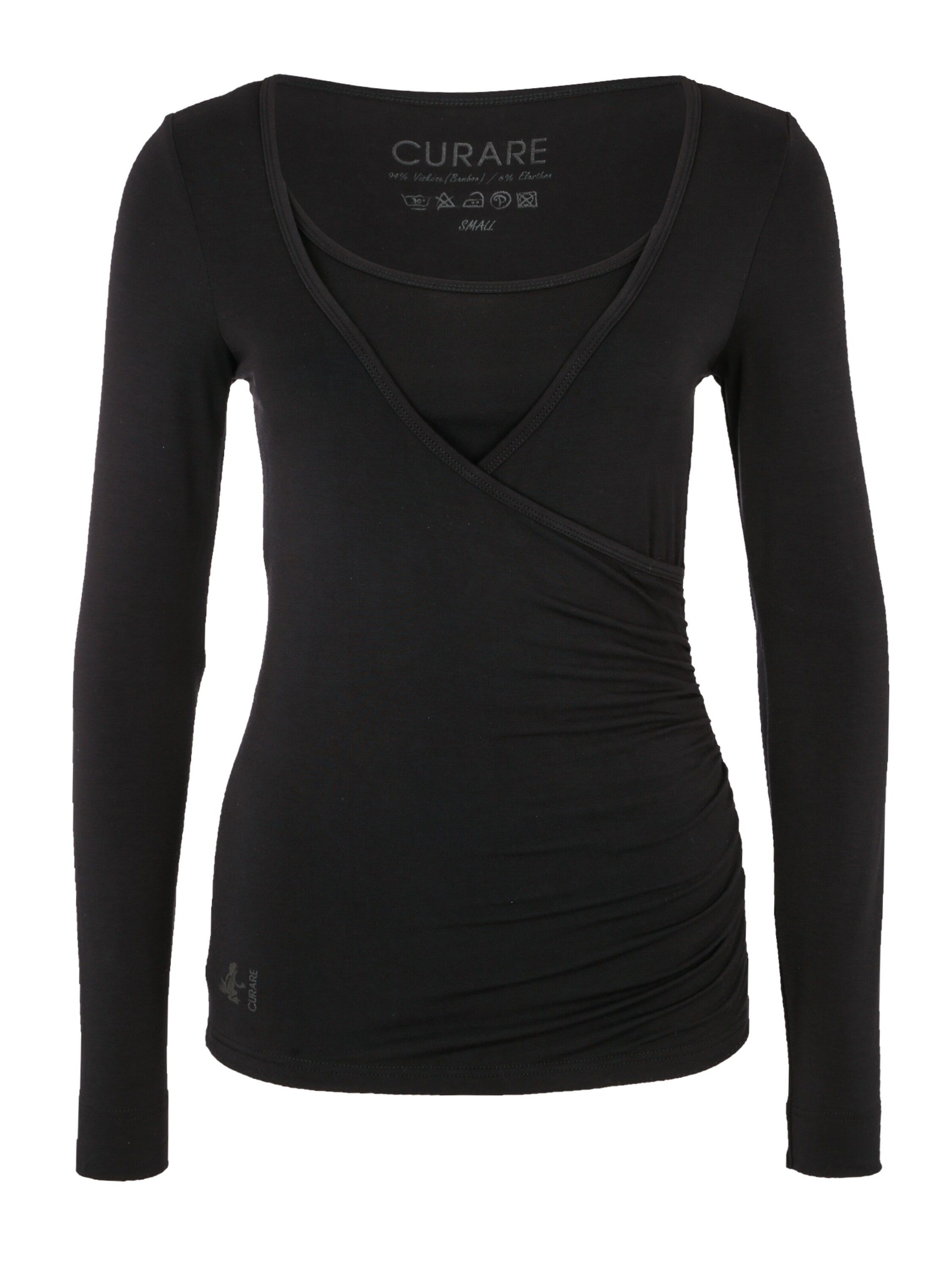 Curare Funktionsshirt Flow (1-tlg) Wickel-Design