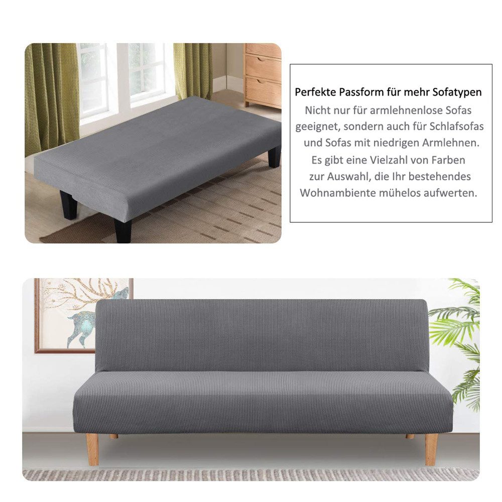 Coonoor Sofahusse Futonbezug ohne Armlehnen, Stretch-Sofabezug Maschinenwaschbar – Bild 5 von 5