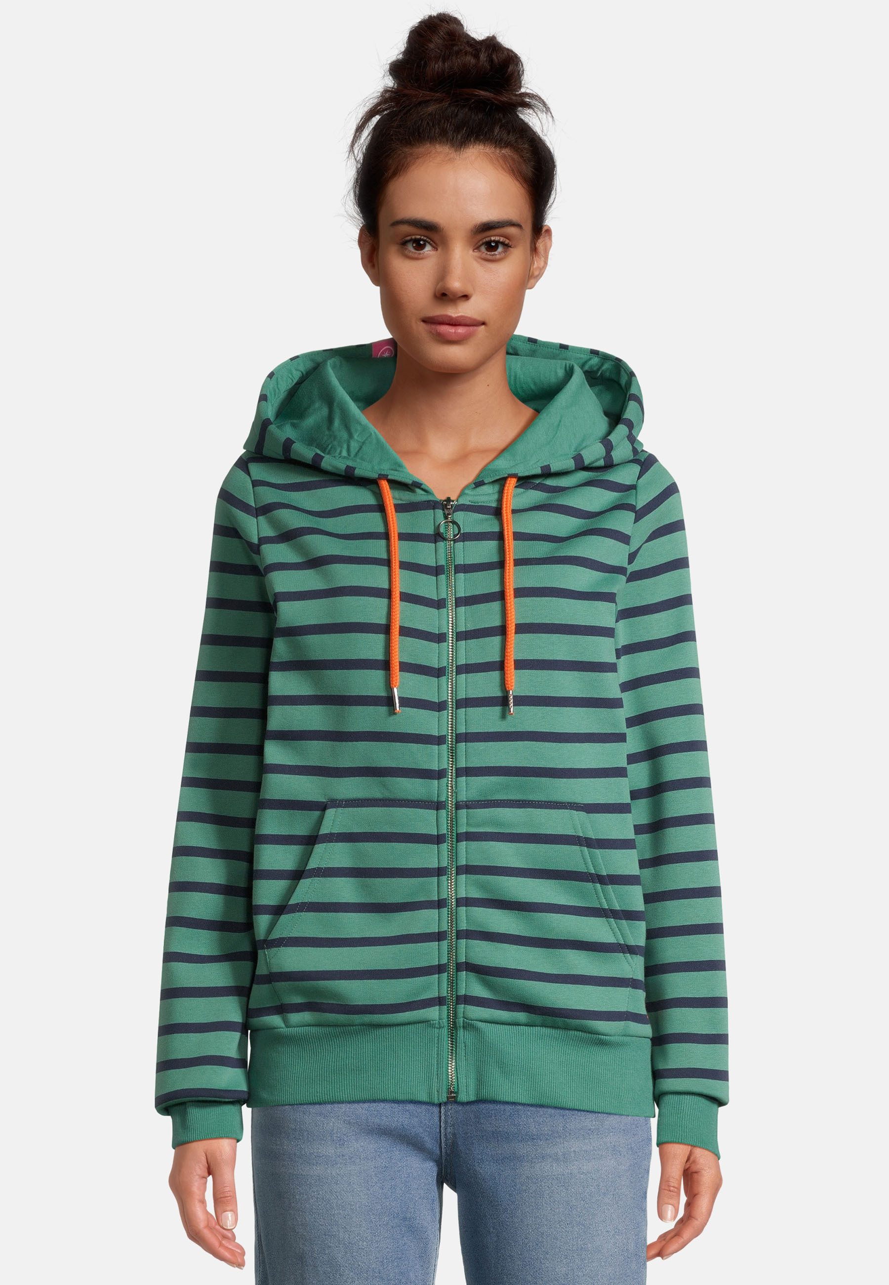 salzhaut Sweatjacke INGRID Damen normale Passform weiche, bequeme Sweatjack günstig online kaufen