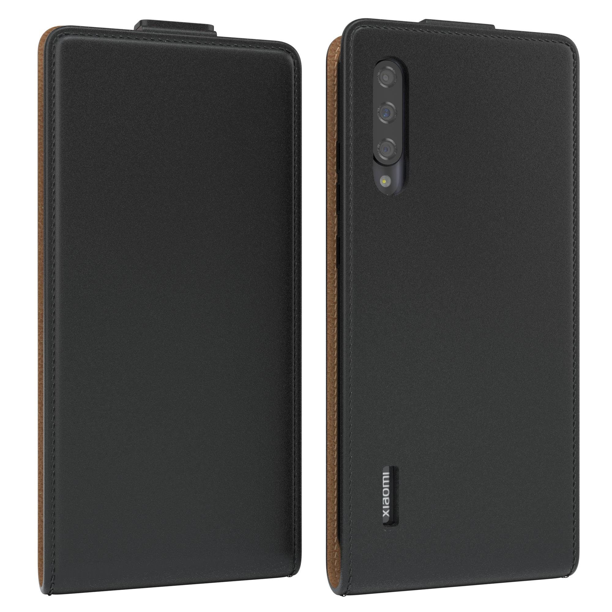 EAZY CASE Handyhülle Flipcase für Xiaomi Mi A3 6,09 Zoll, Tasche Klapphülle Handytasche zum Aufklappen Etui Kunstleder Schwarz