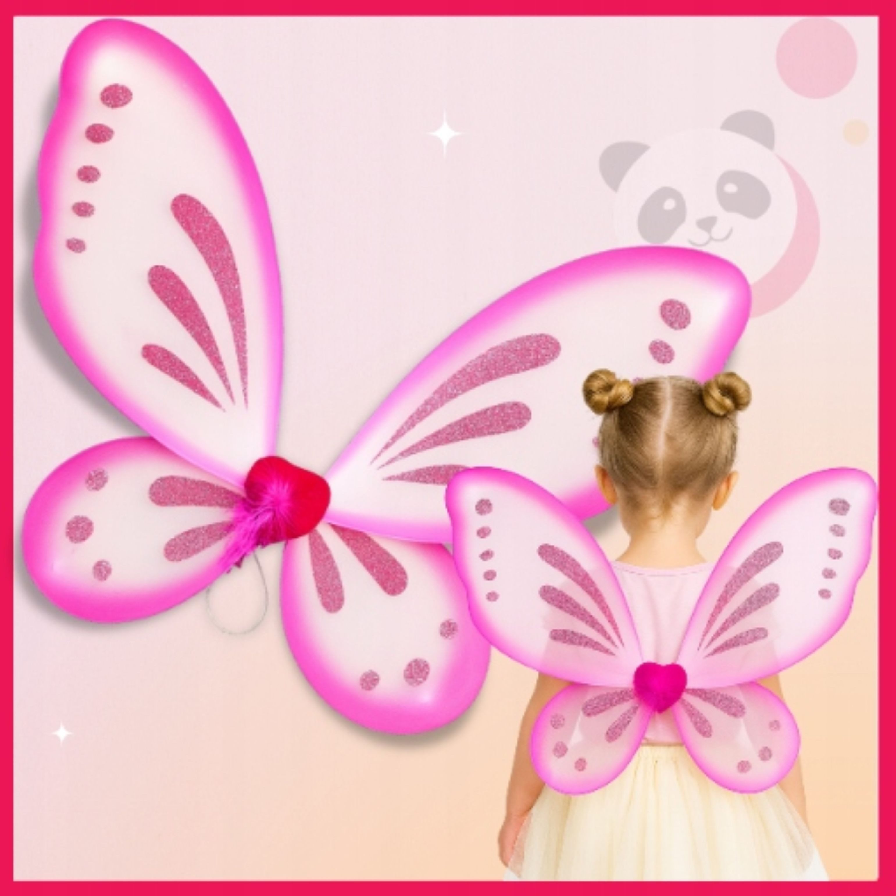 Partyanzug Feenflügel Rosa Kinder Kostüm Schmetterling Elfe Karneval