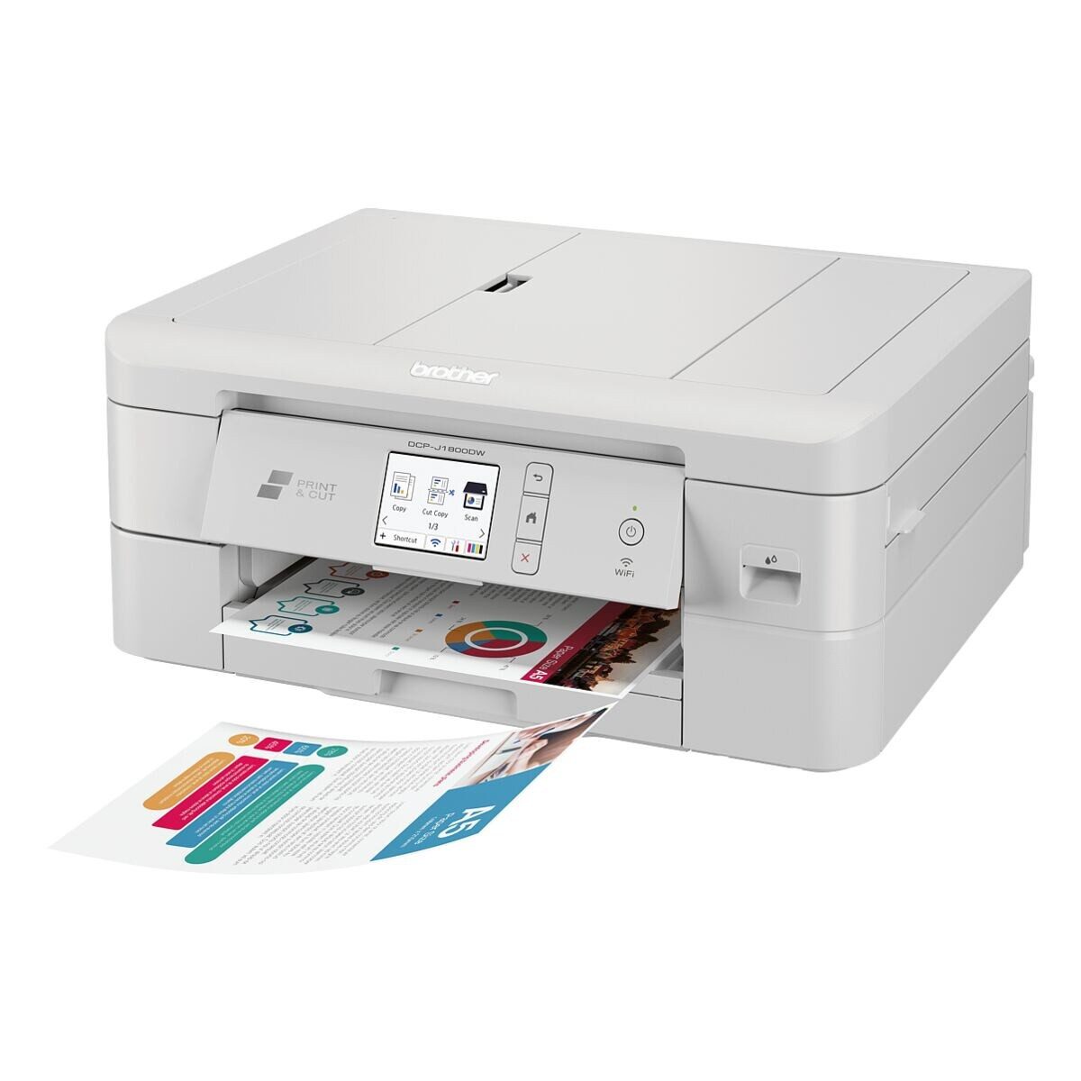 Brother DCPJ1800DW Multifunktionsdrucker, (3-in-1, LAN / WLAN, A4)