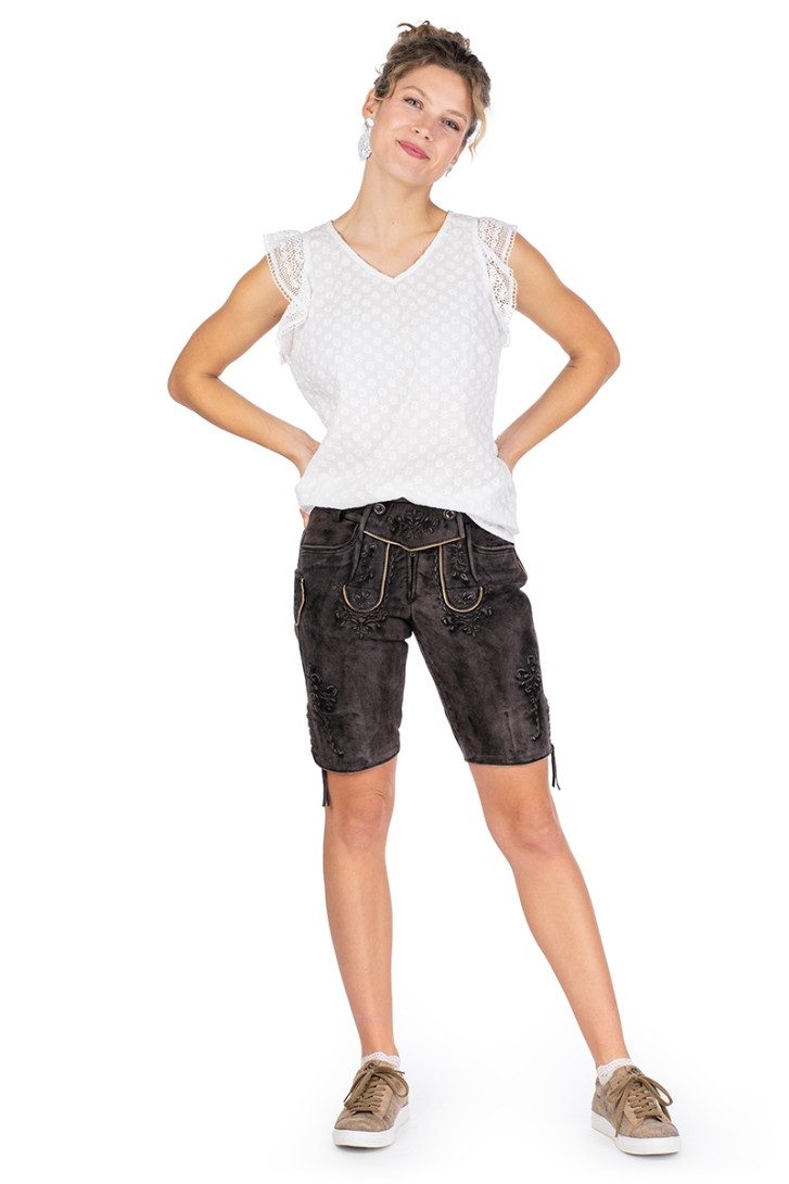 Berwin & Wolff Trachtenshirt Blusenshirt - REIMARA - weiß